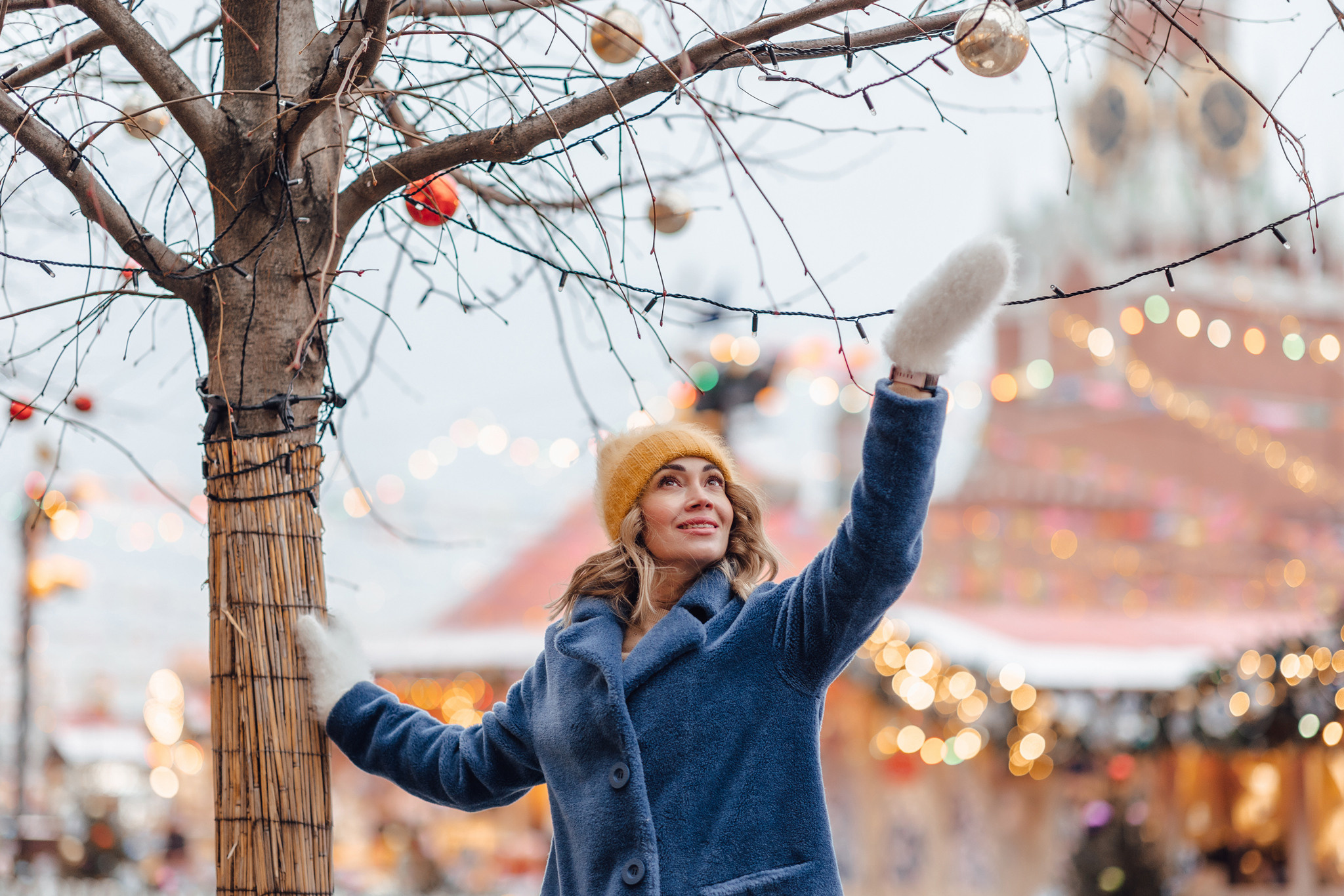 Новогодняя фотосессия на Гум-Ярмарке. Свадебный фотограф в Москве Дарья Олендарёва