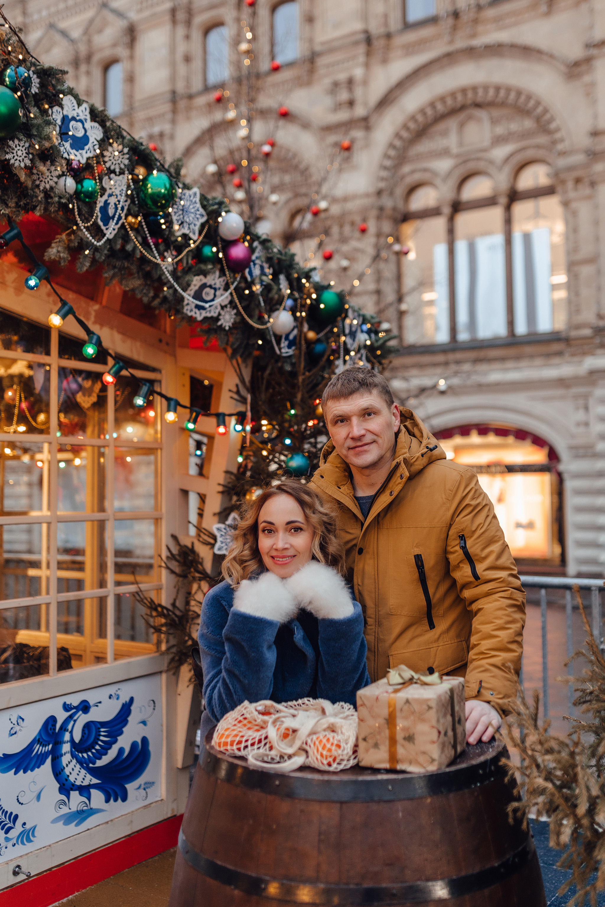 Новогодняя фотосессия на Гум-Ярмарке. Свадебный фотограф в Москве Дарья Олендарёва