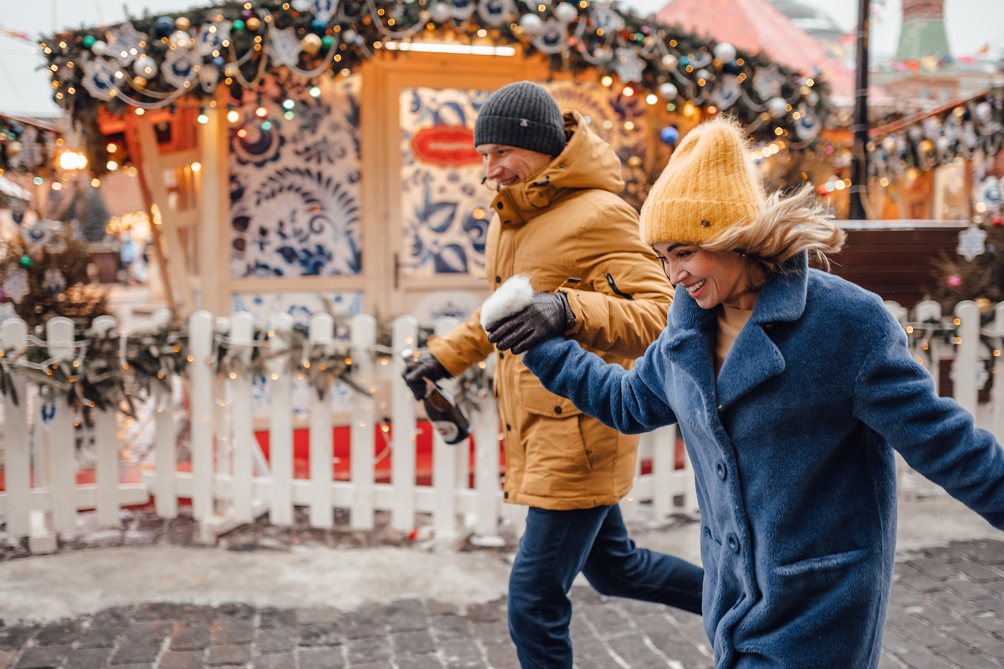 Новогодняя фотосессия на Гум-Ярмарке. Свадебный фотограф в Москве Дарья Олендарёва