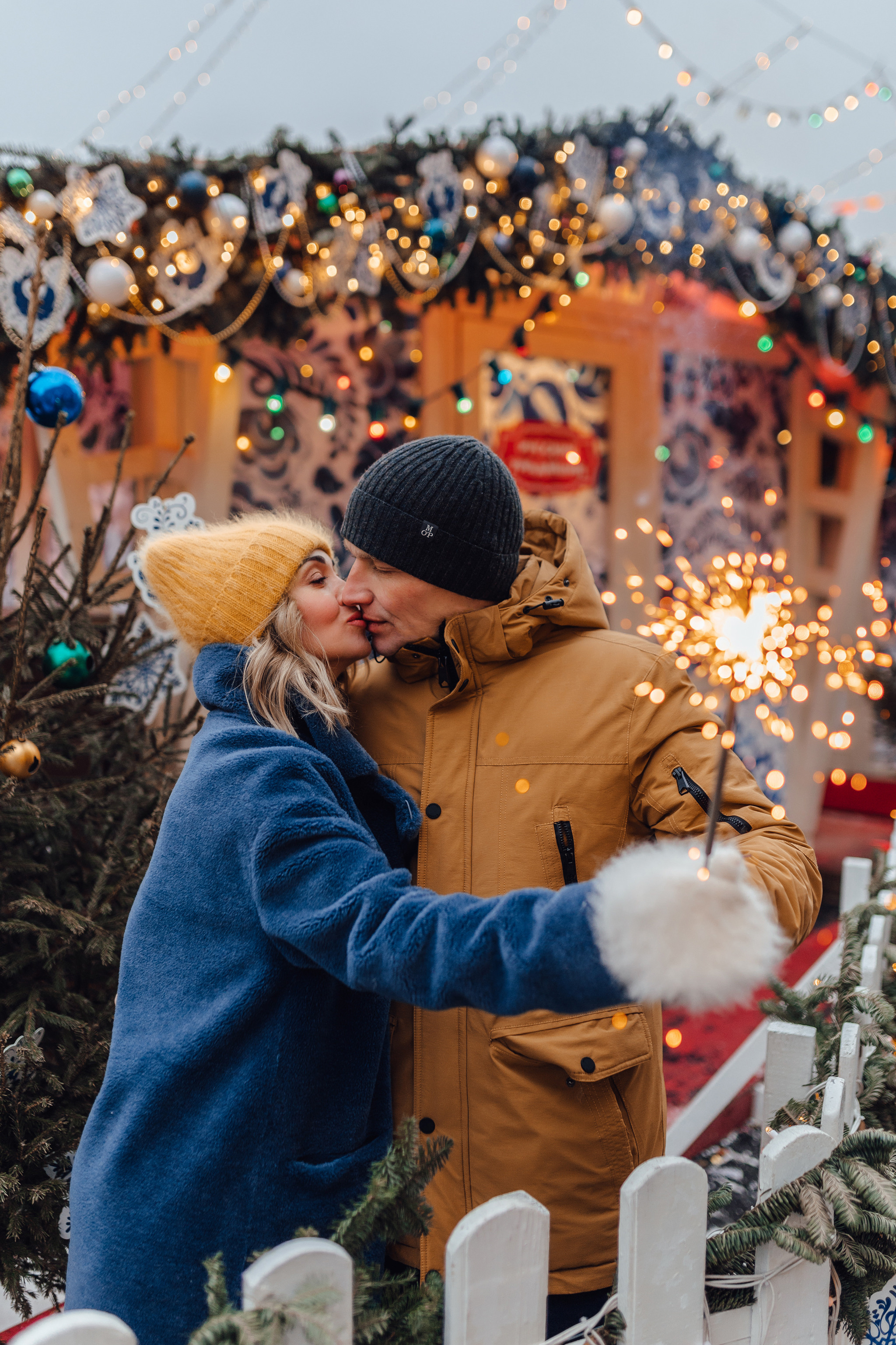 Новогодняя фотосессия на Гум-Ярмарке. Свадебный фотограф в Москве Дарья Олендарёва