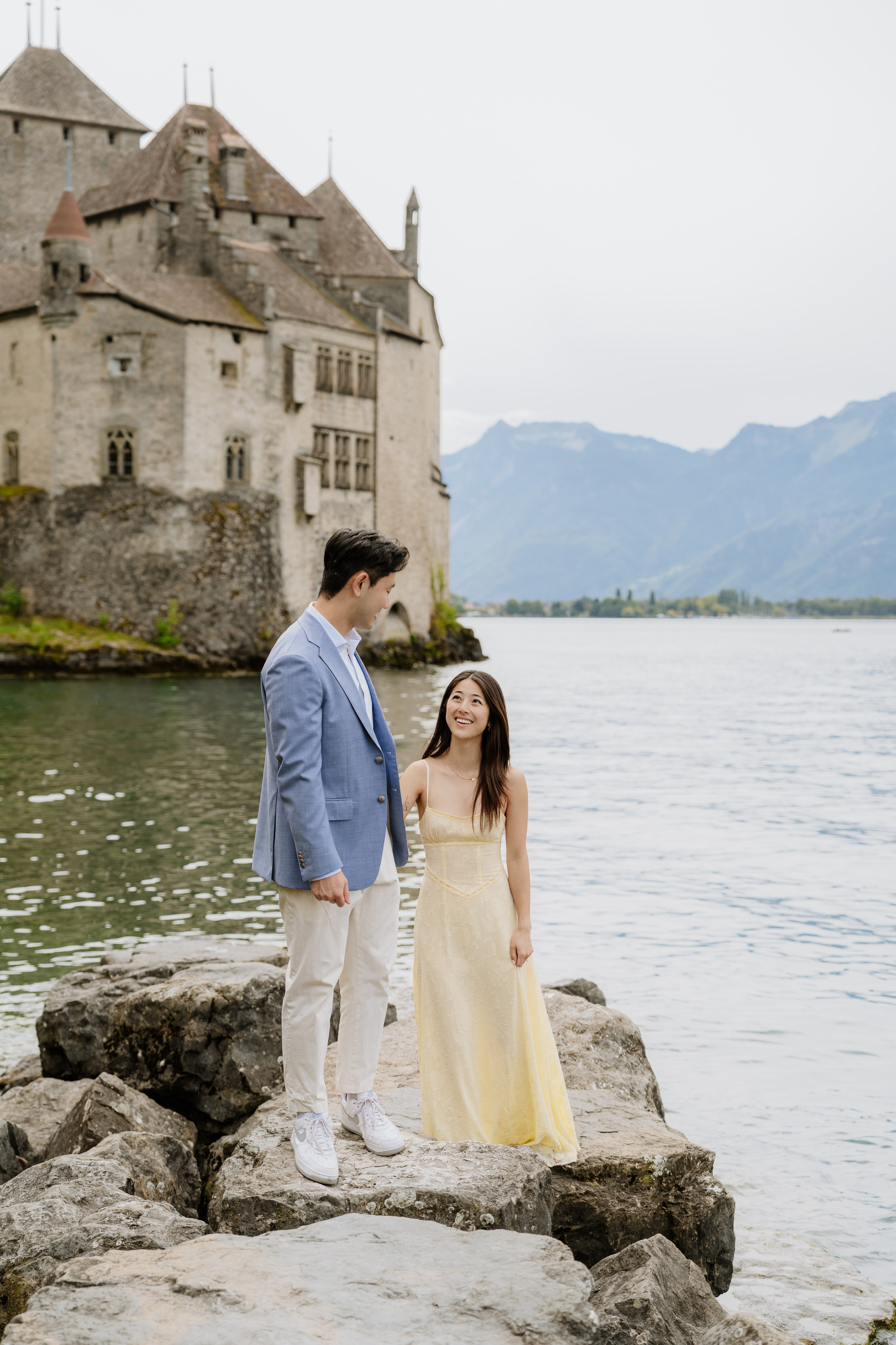 Kristi & Andy | Proposal Montreux. Professional Wedding Photographer Geneva & Romande Switzerland | Tanya Creator