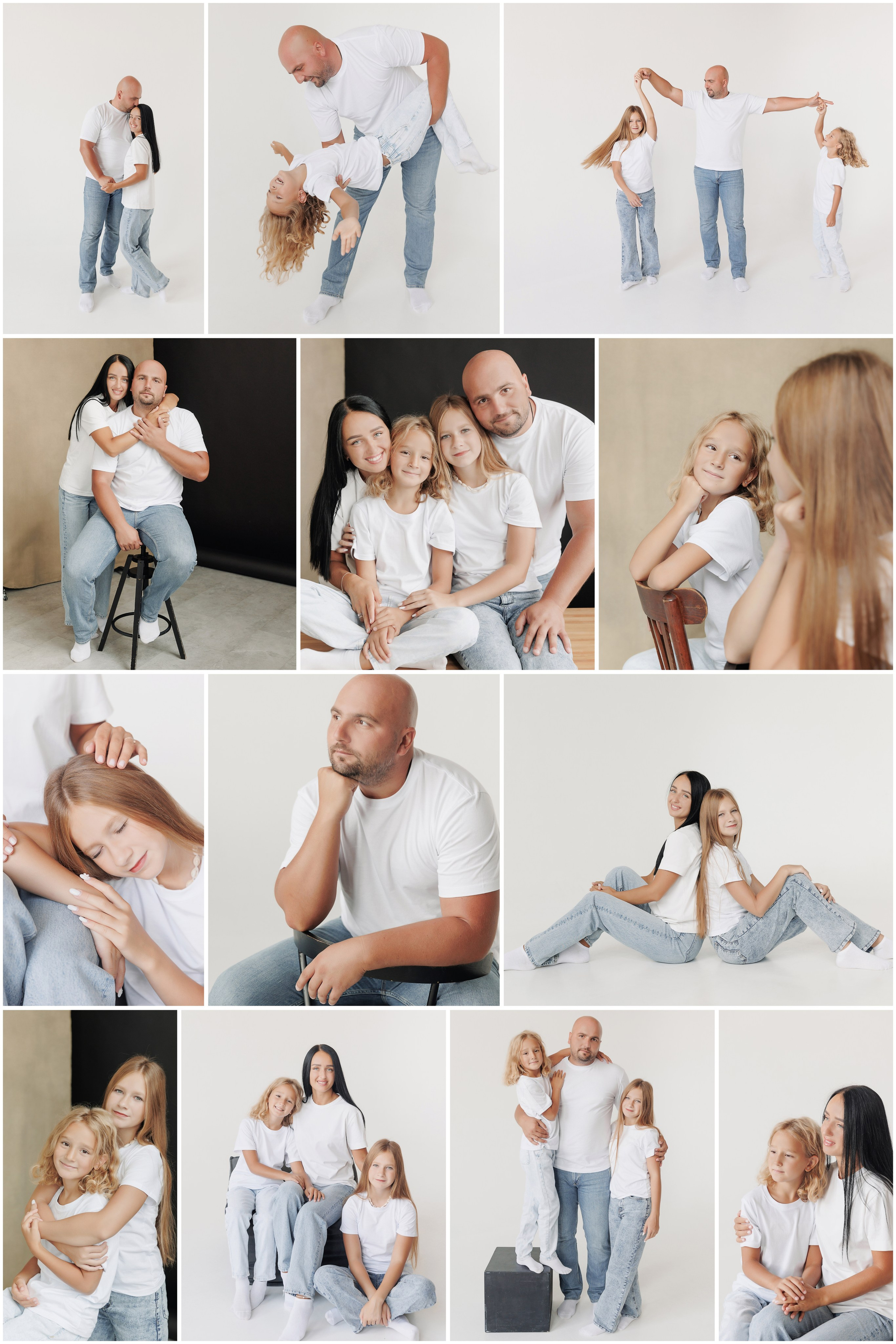 Семейная фотосессия в фотостудии и на природе в Твери. Свадебный и семейный фотограф в Твери и Тверской области