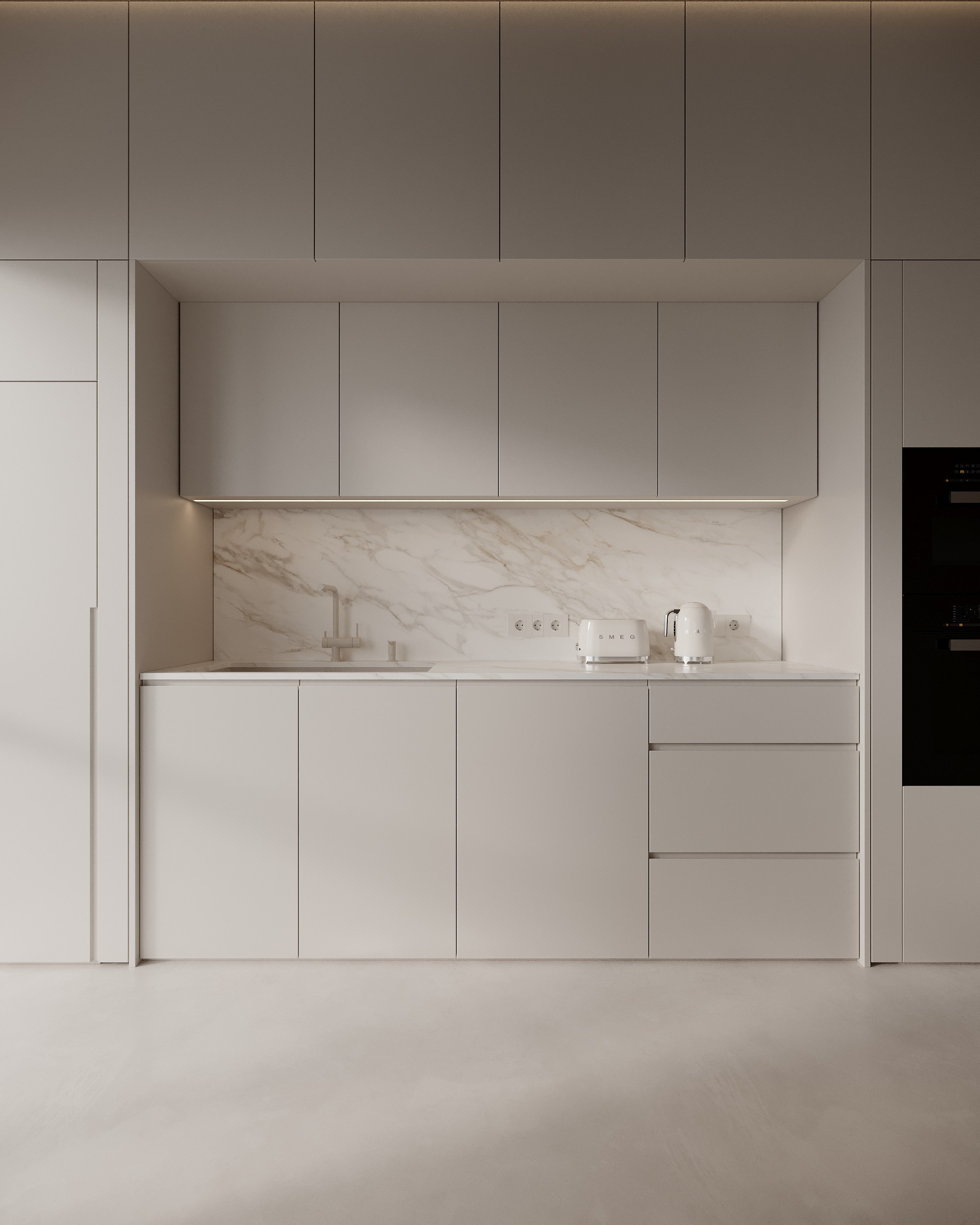 Монохромный интерьер просторной квартиры в Москве. Дизайн интерьера Санкт-Петербург | Москва | Калининград