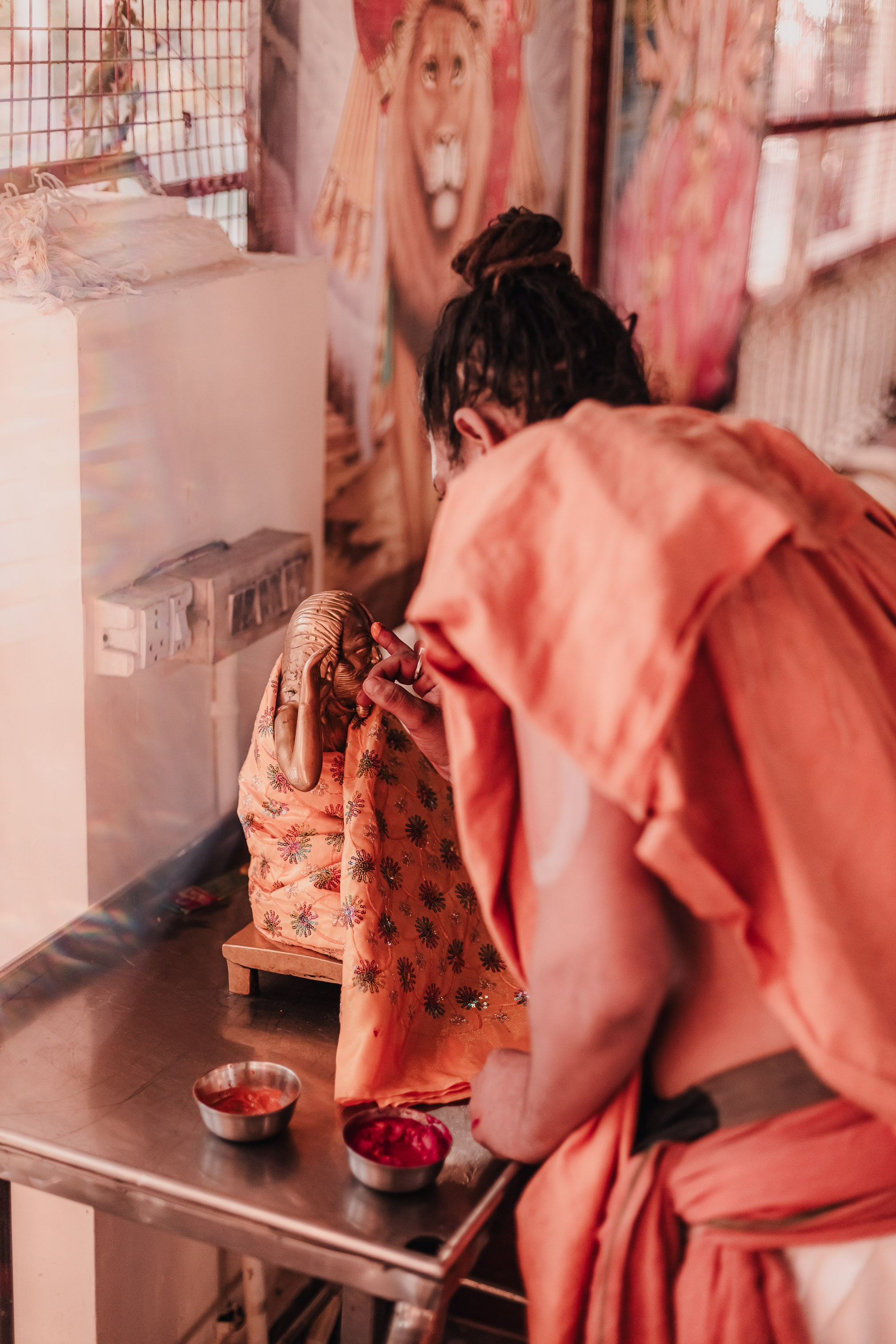 Lakshmi pooja in India. Mariam Bagdasaryan
