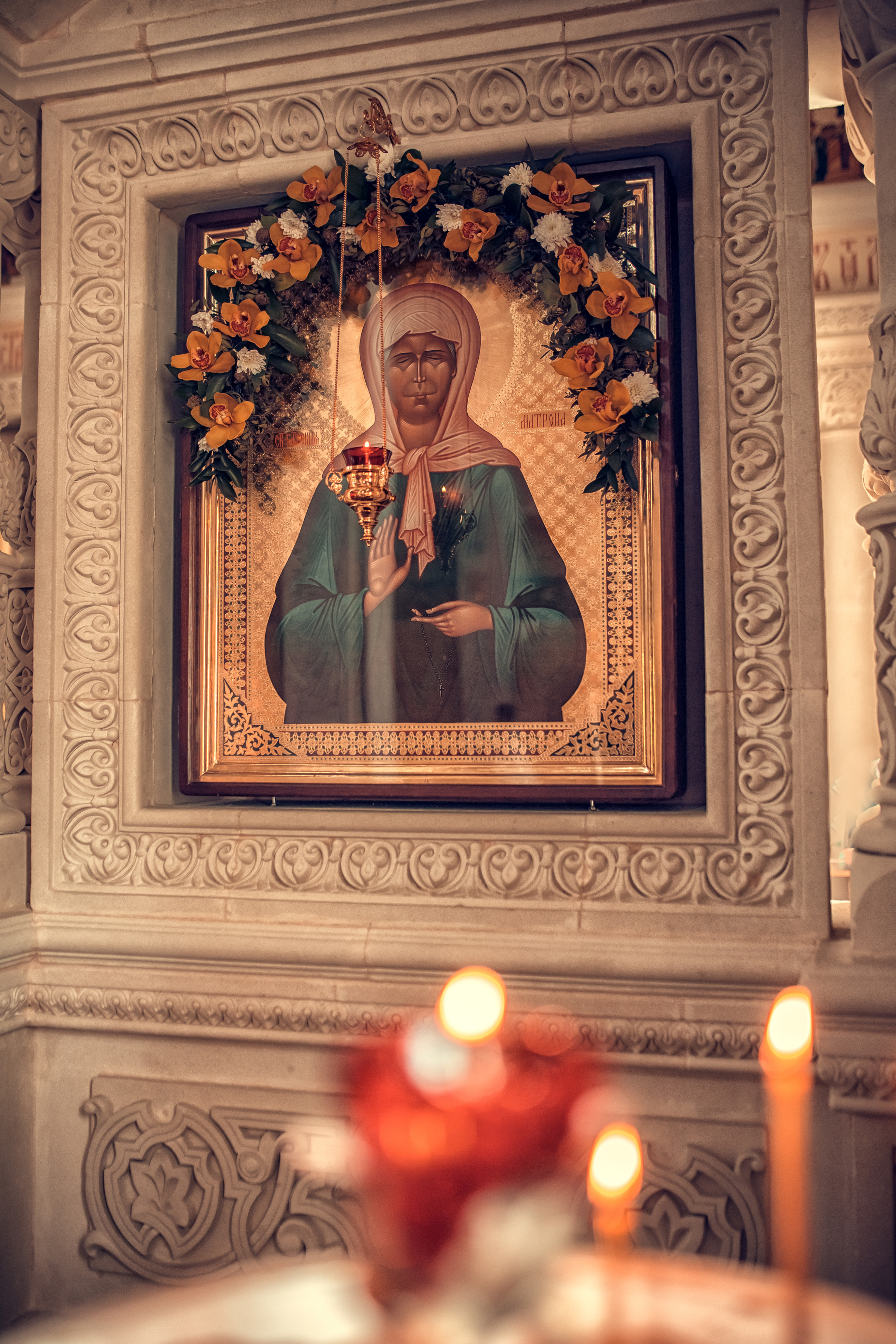 Таинство Крещения младенца Тимофея в храме Мартоны Московской в ЖК Цветы. Екатерина Крапивина фотограф церковных Таинств в Нижний Новгороде