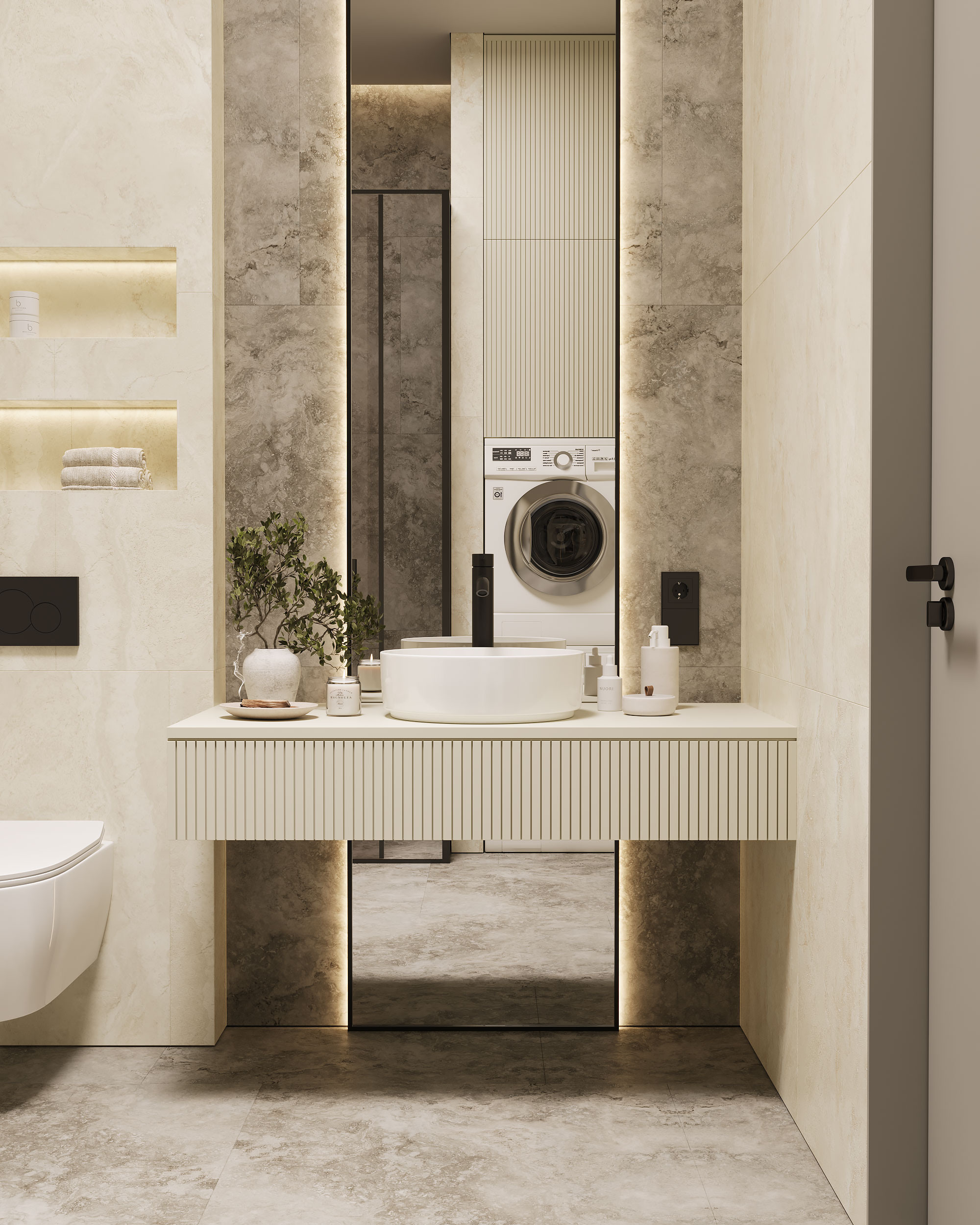 Neva Towers. Дизайн интерьера | 3D визуализация | Миланская Марина