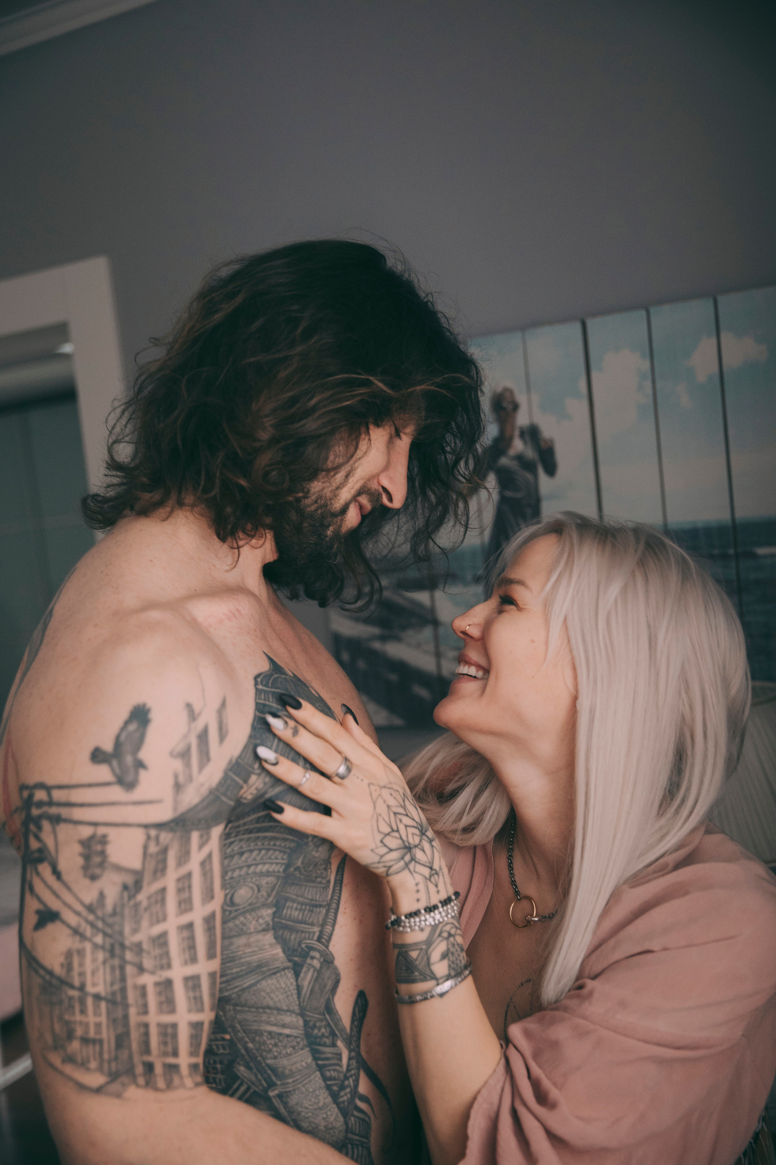 Семейная фотосессия в студии для двоих