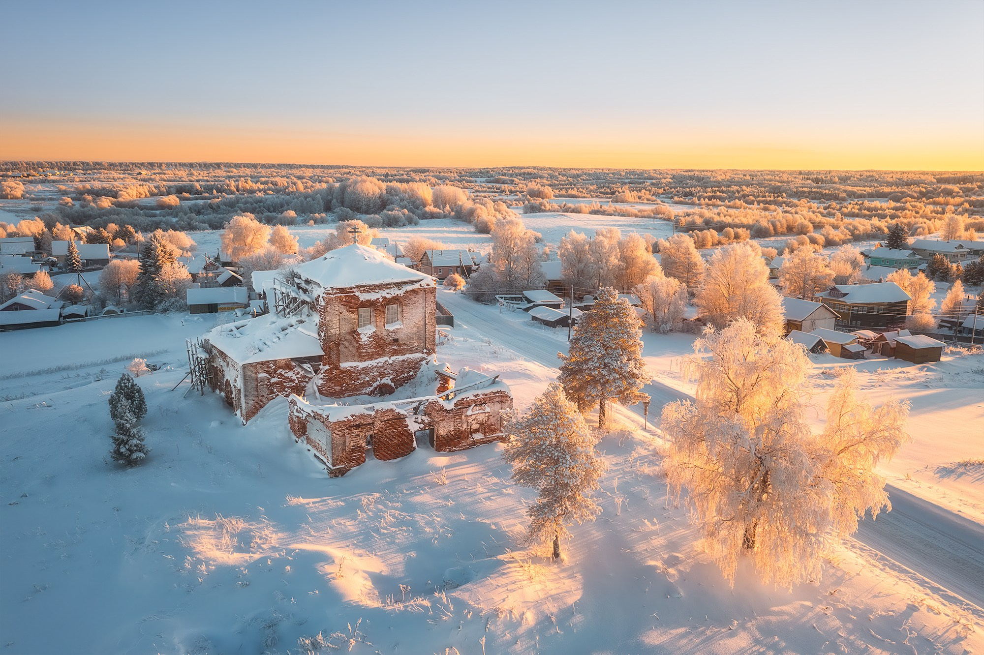 Пейзаж. Аэросъемка в Архангельске, Александр Ермолин