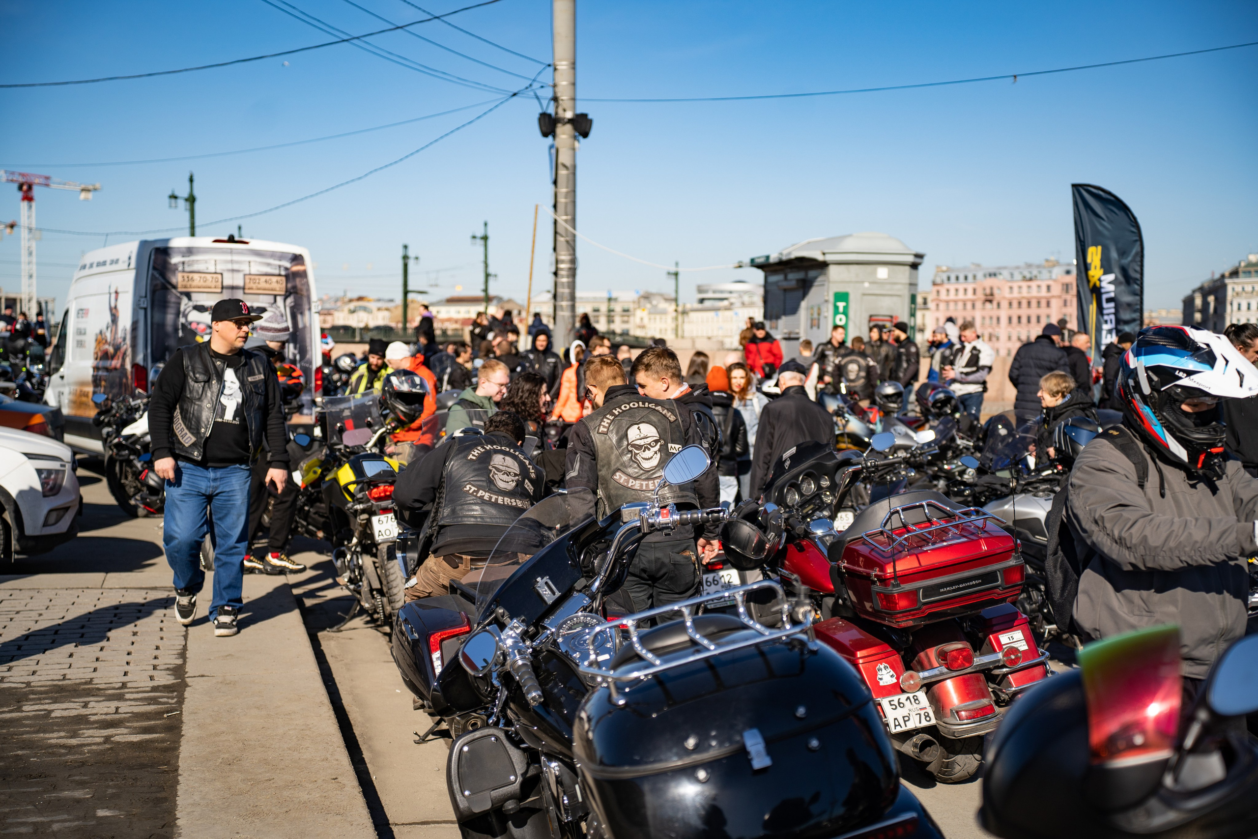Весенний прохват мотоклуба Normans Riders MC. Концертный и репортажный фотограф в Санкт-Петербурге Слава Пахомов