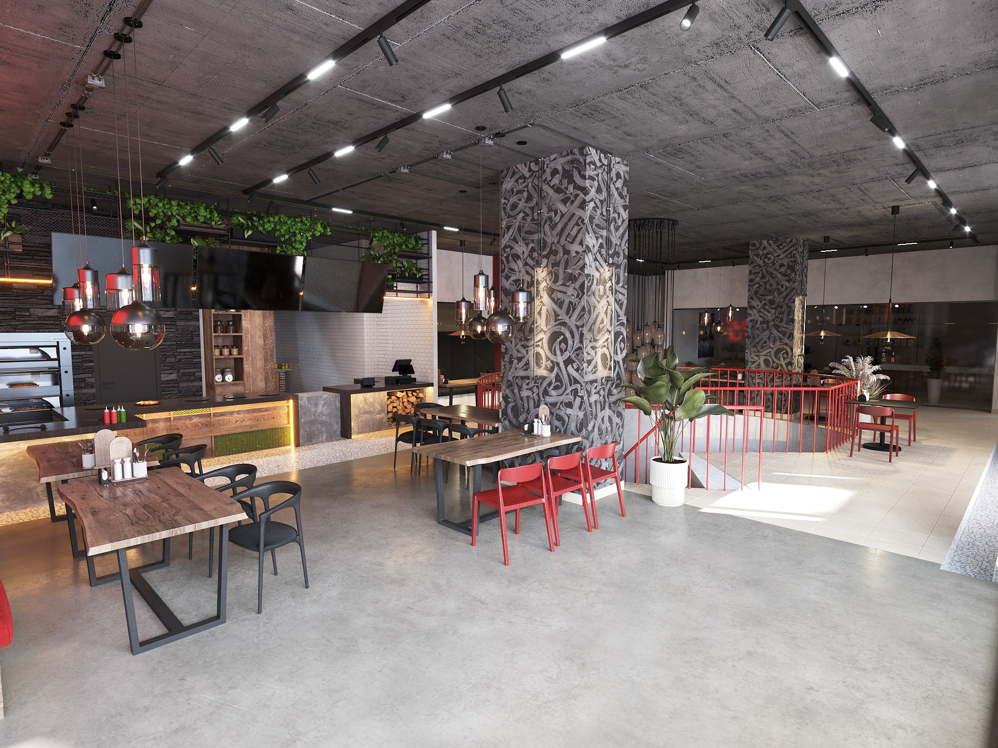 Фастфуд-кафе. БК студия дизайна интерьера