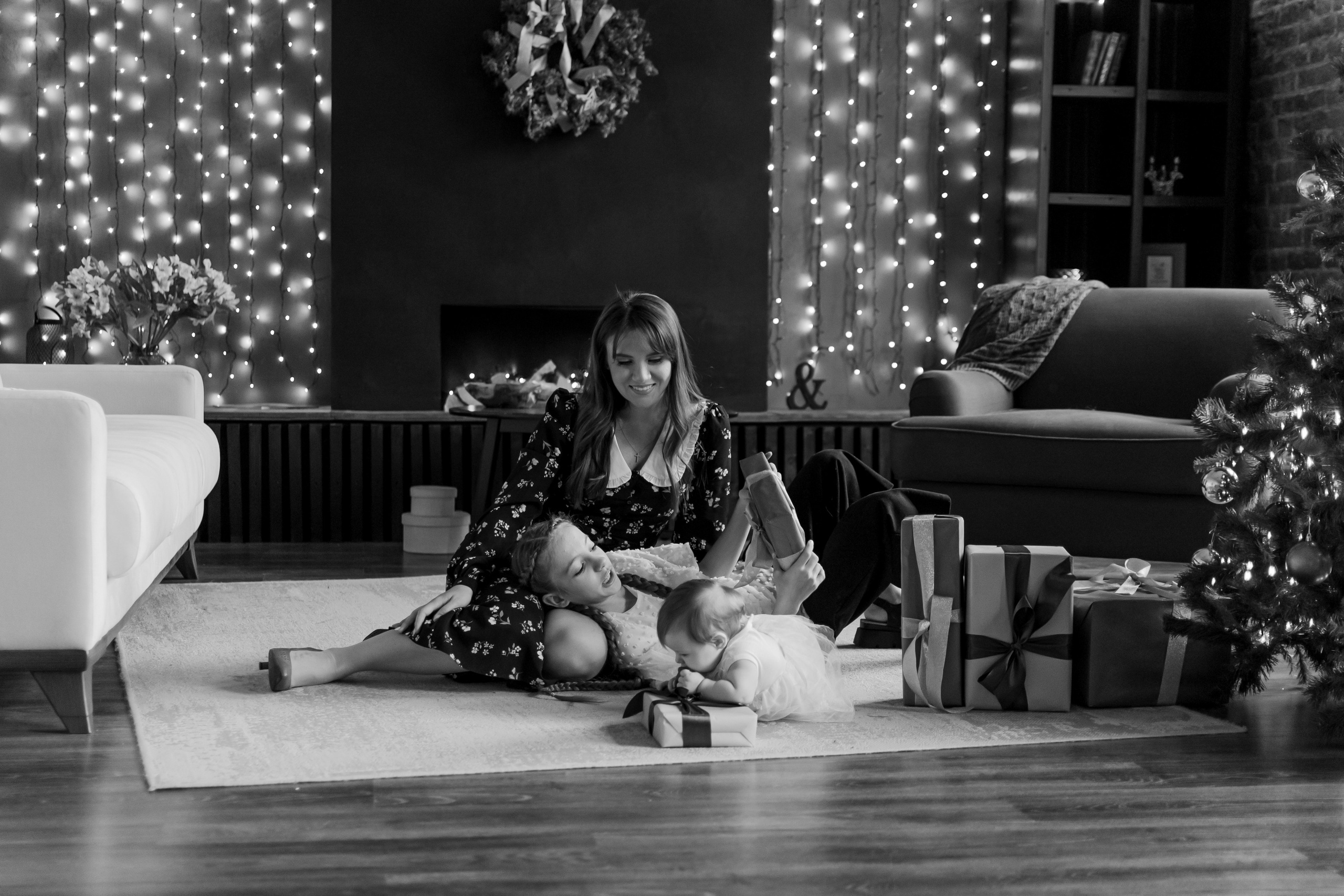 Новогодние фотосессии в студиях. Свадебный и семейный фотограф Екатерина Пушан. Москва, Балашиха, Железнодорожный, Солнечногорск