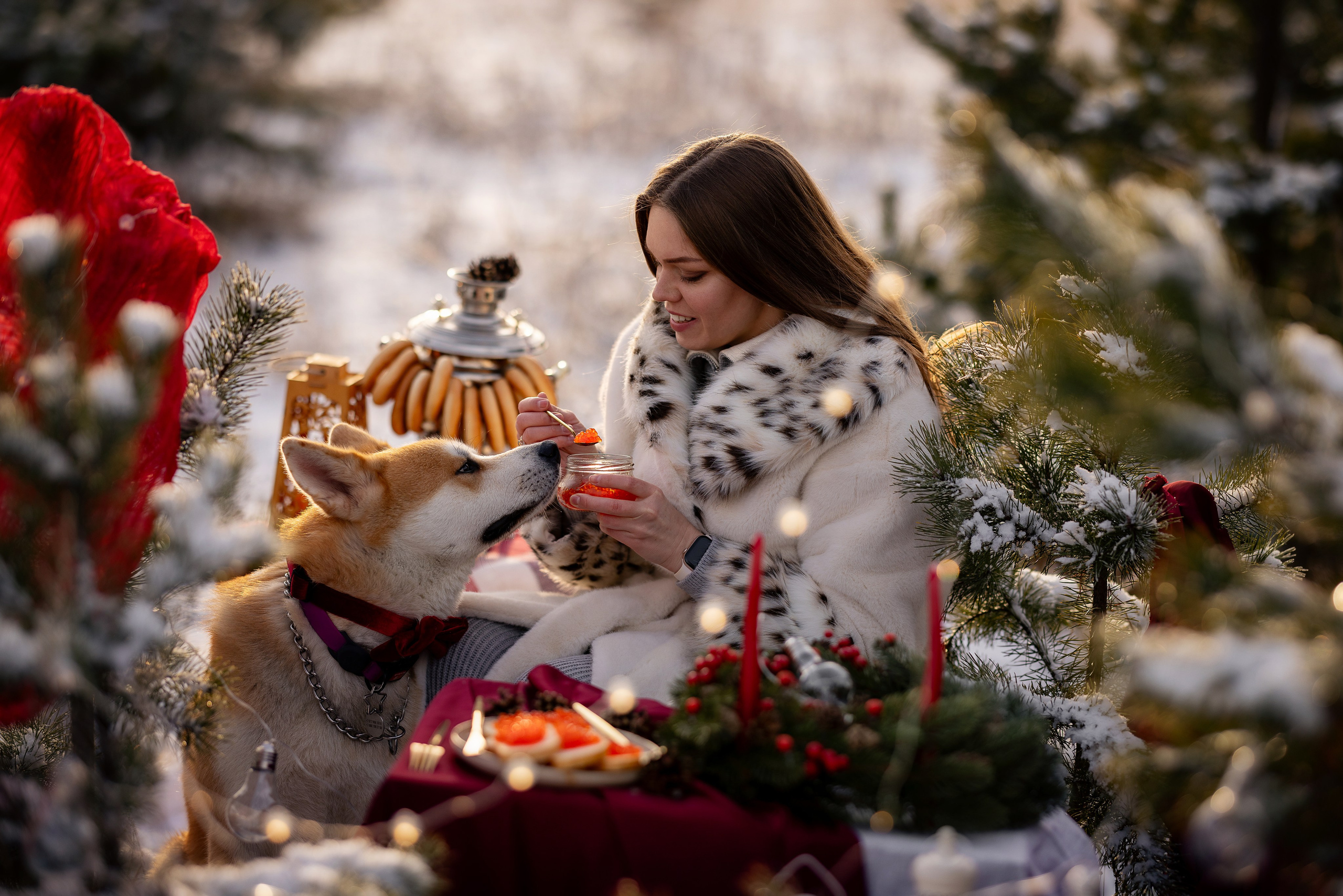 Съемка в зимнем лесу. Фотограф Ульянкина Мария