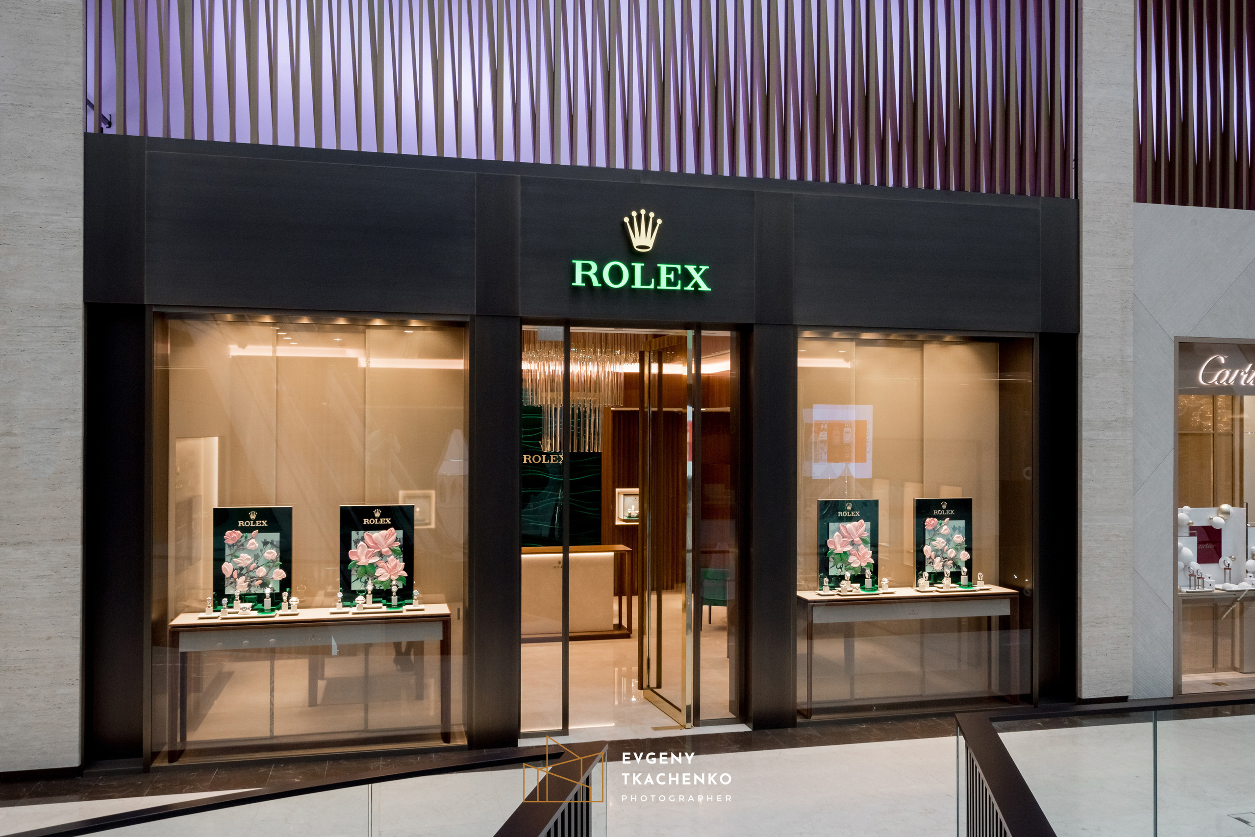 Шоу-рум «Rolex» в Talan Galery. Архитектурный и интерьерный фотограф в Казахстане