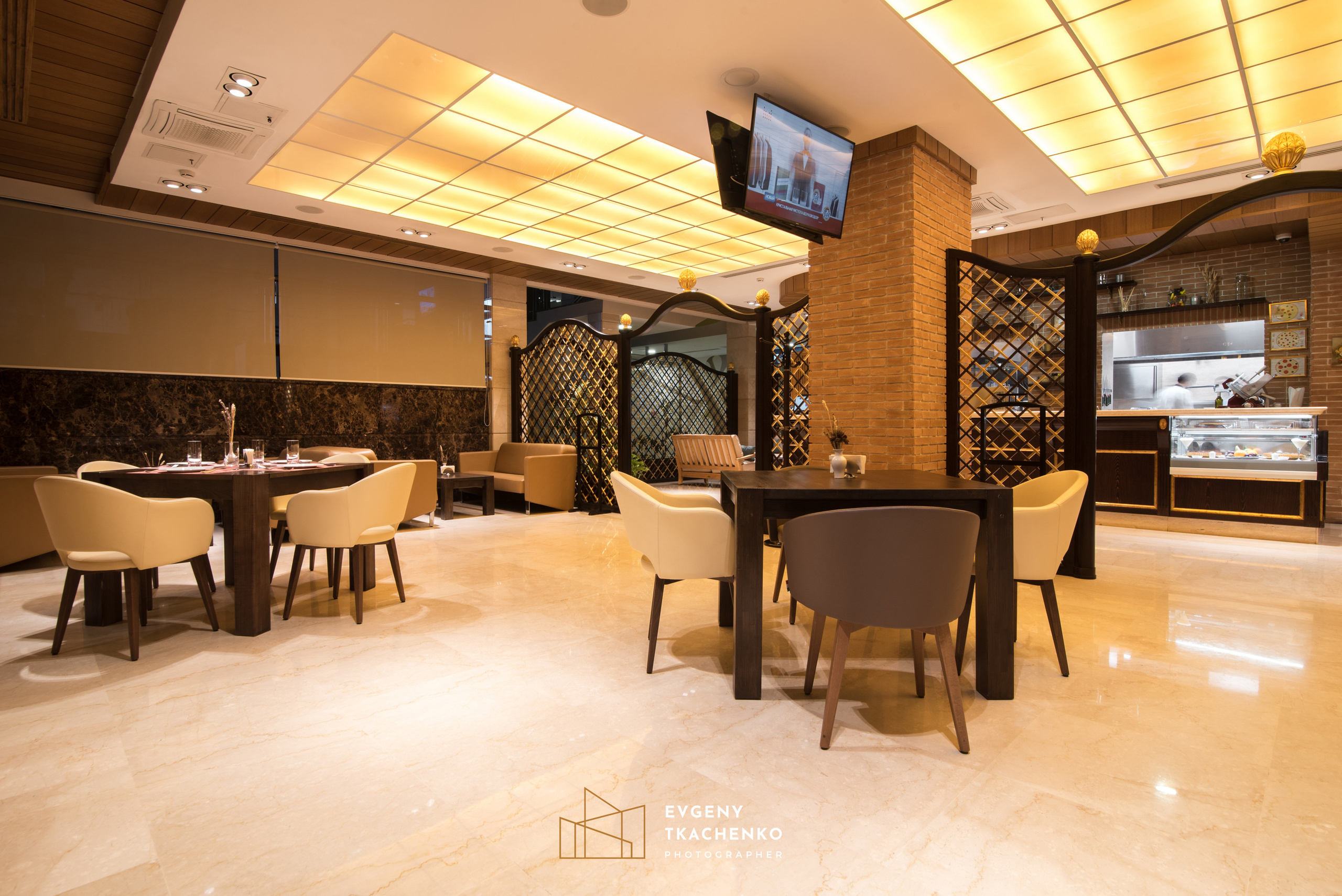 Ресторан «Lugano». Архитектурный и интерьерный фотограф в Казахстане