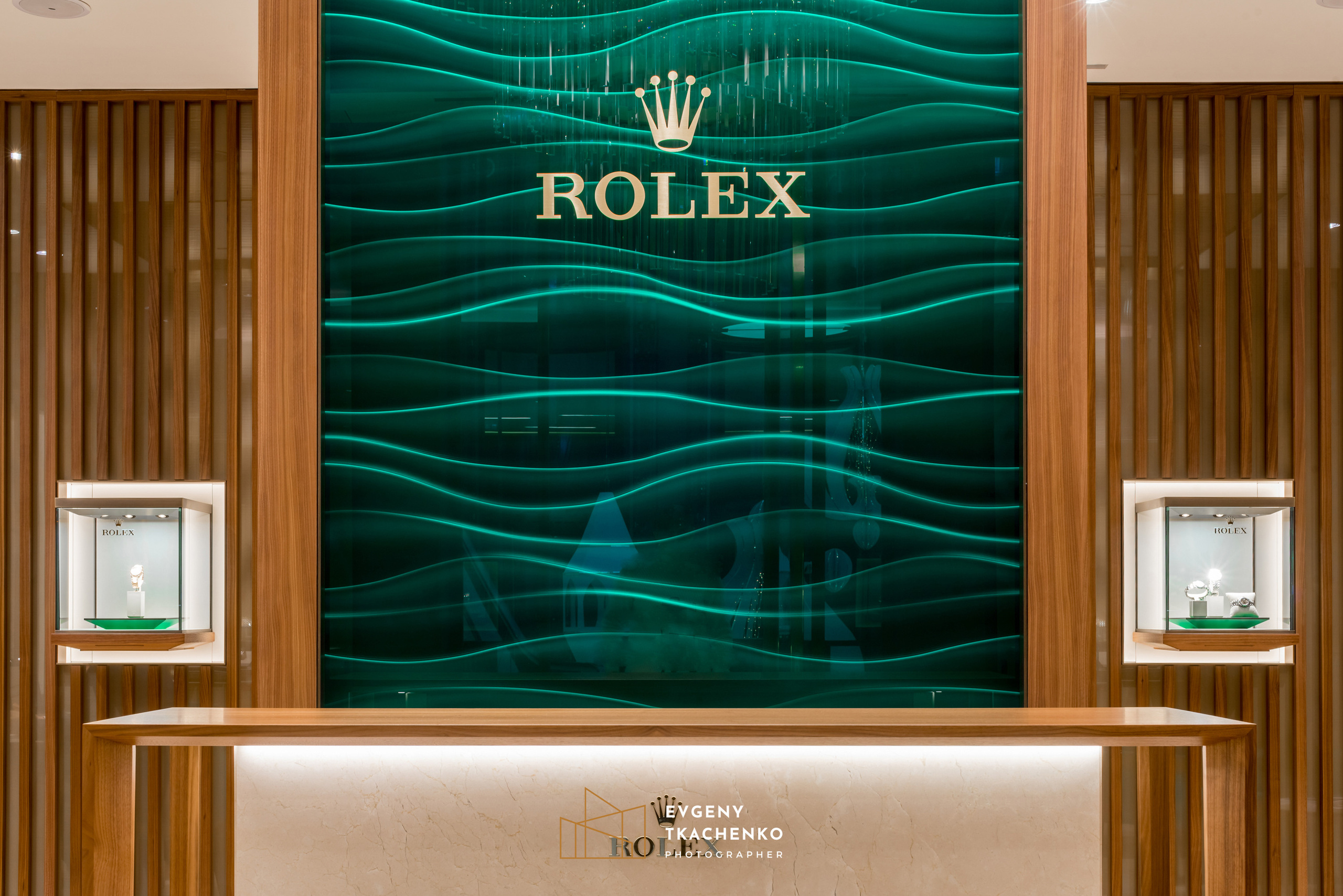 Шоу-рум «Rolex» в Talan Galery. Архитектурный и интерьерный фотограф в Казахстане