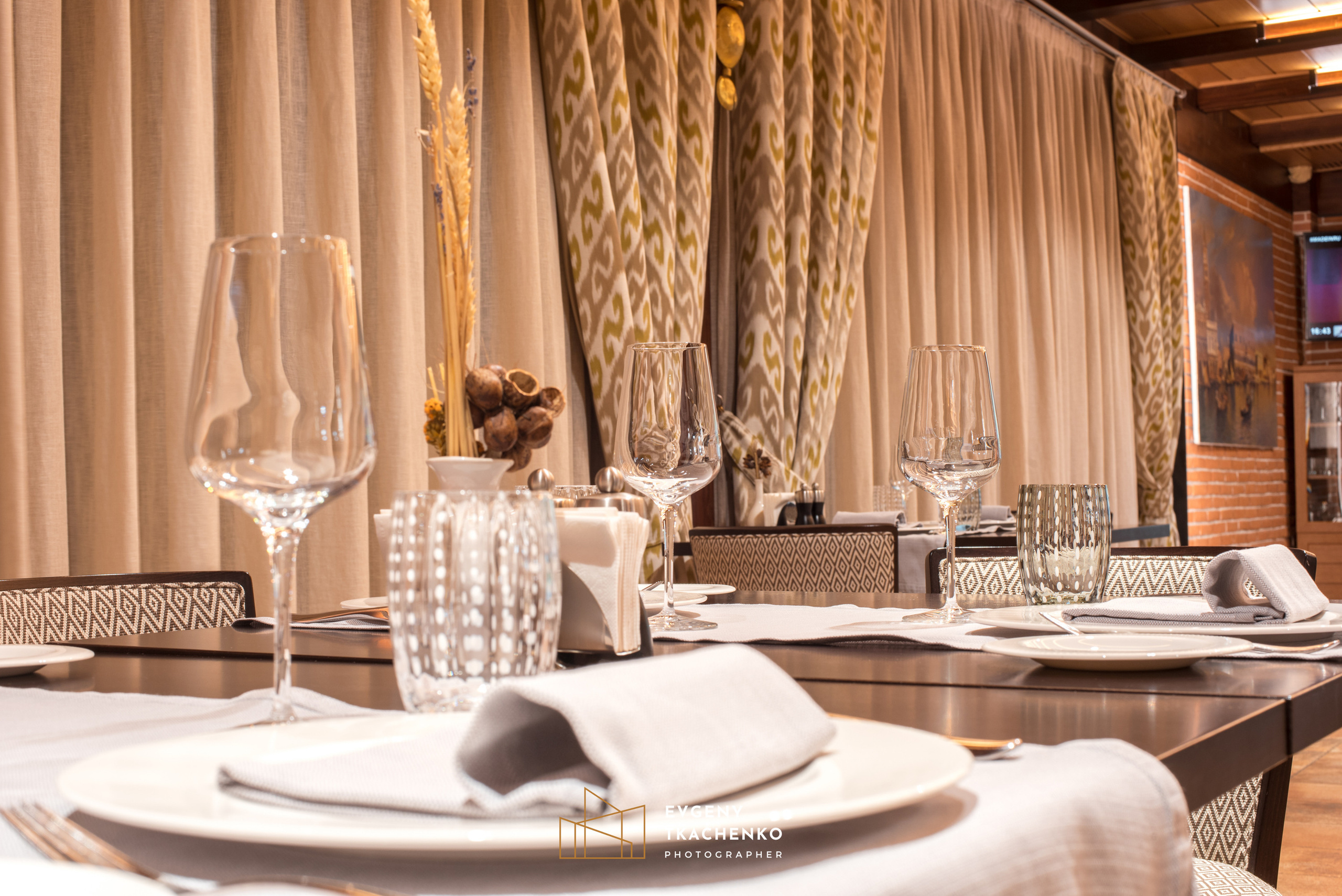 Ресторан «Lugano». Архитектурный и интерьерный фотограф в Казахстане