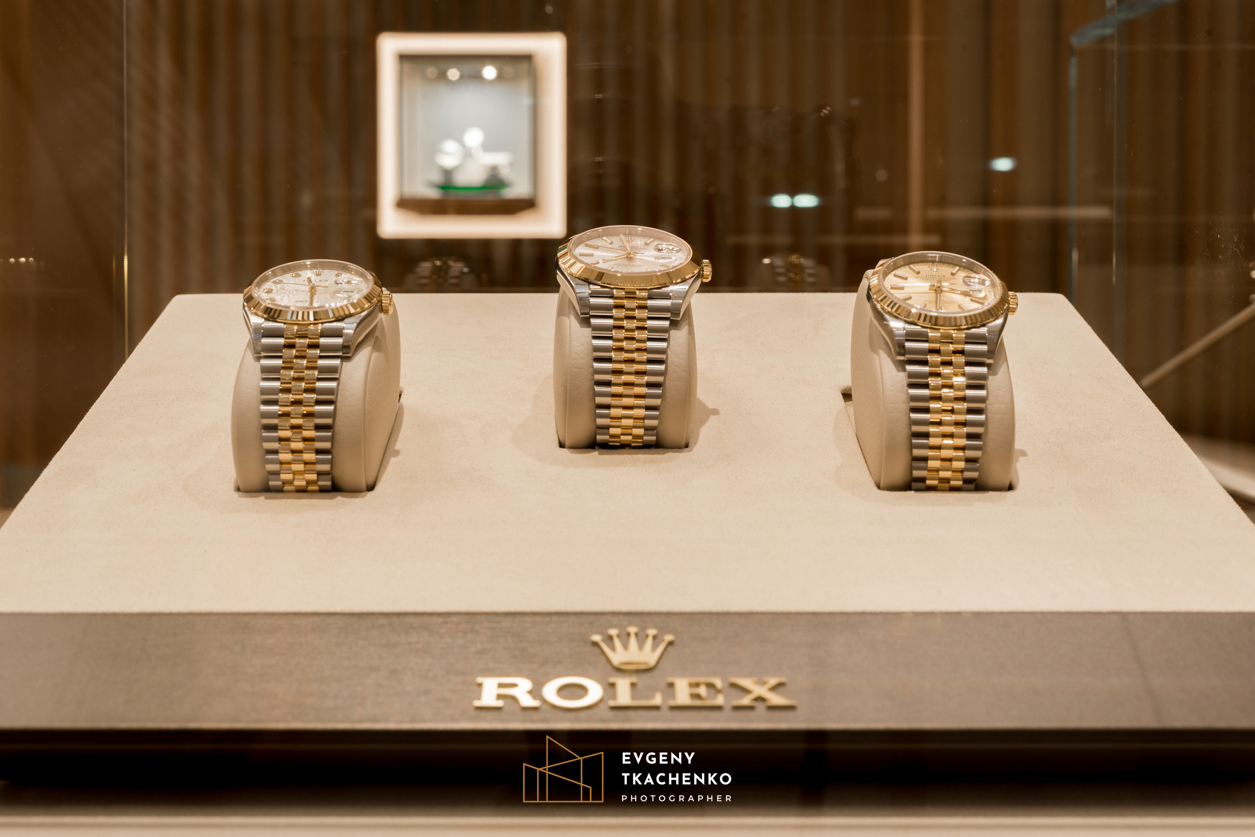 Шоу-рум «Rolex» в Talan Galery. Архитектурный и интерьерный фотограф в Казахстане