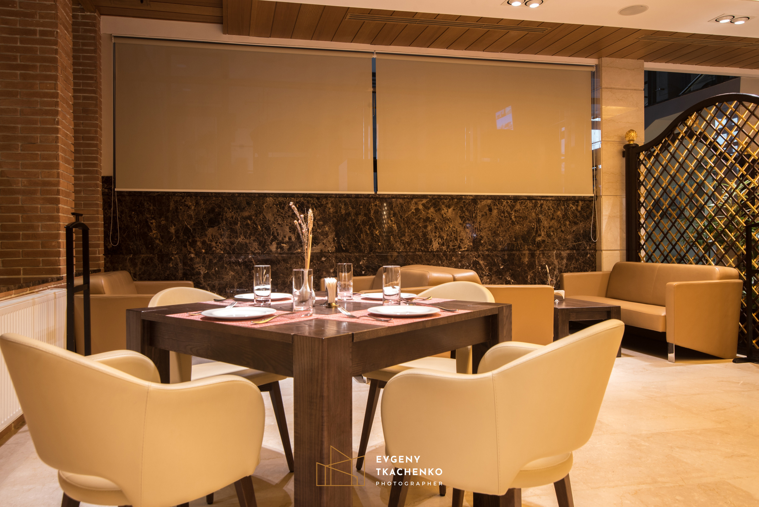 Ресторан «Lugano». Архитектурный и интерьерный фотограф в Казахстане