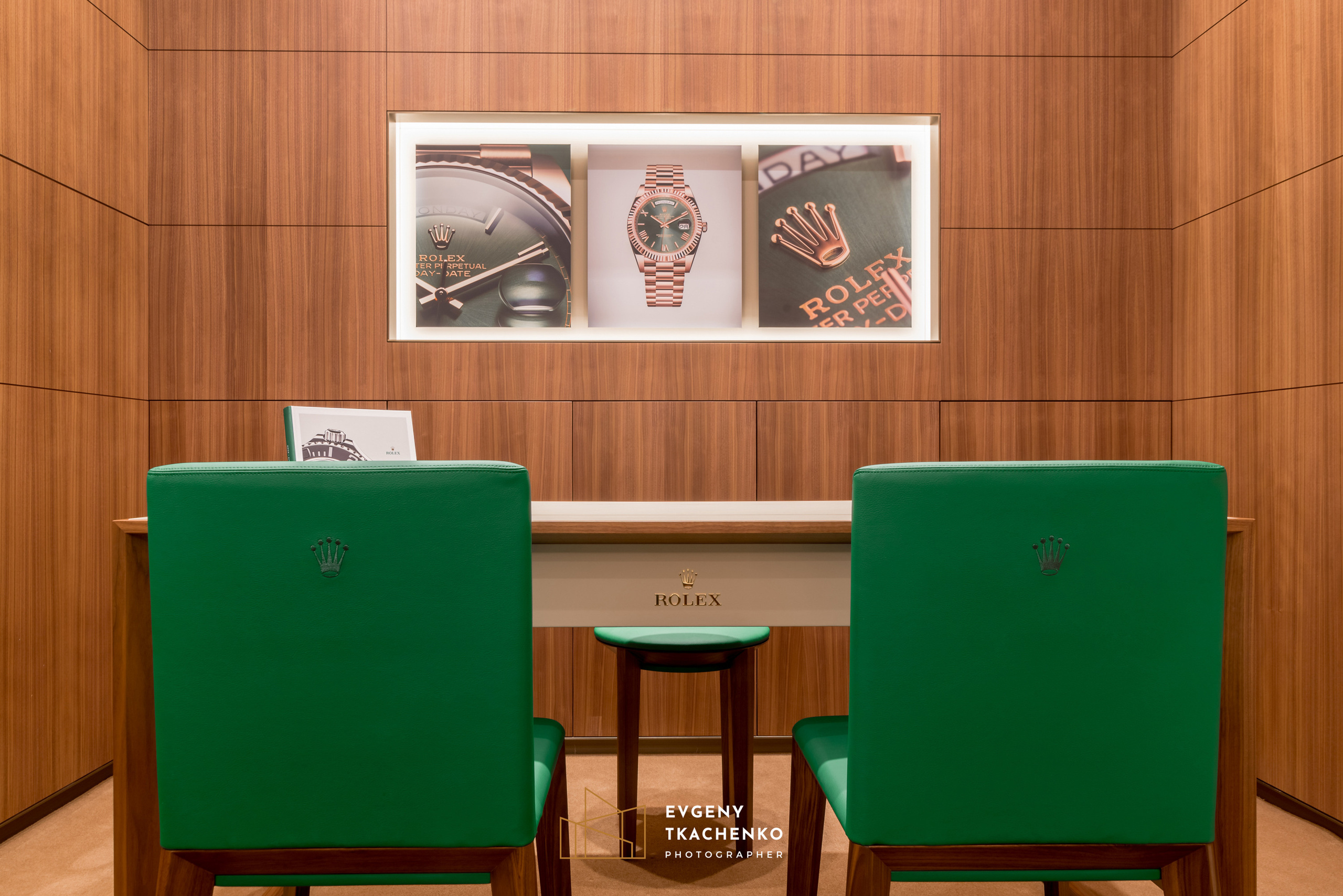 Шоу-рум «Rolex» в Talan Galery. Архитектурный и интерьерный фотограф в Казахстане