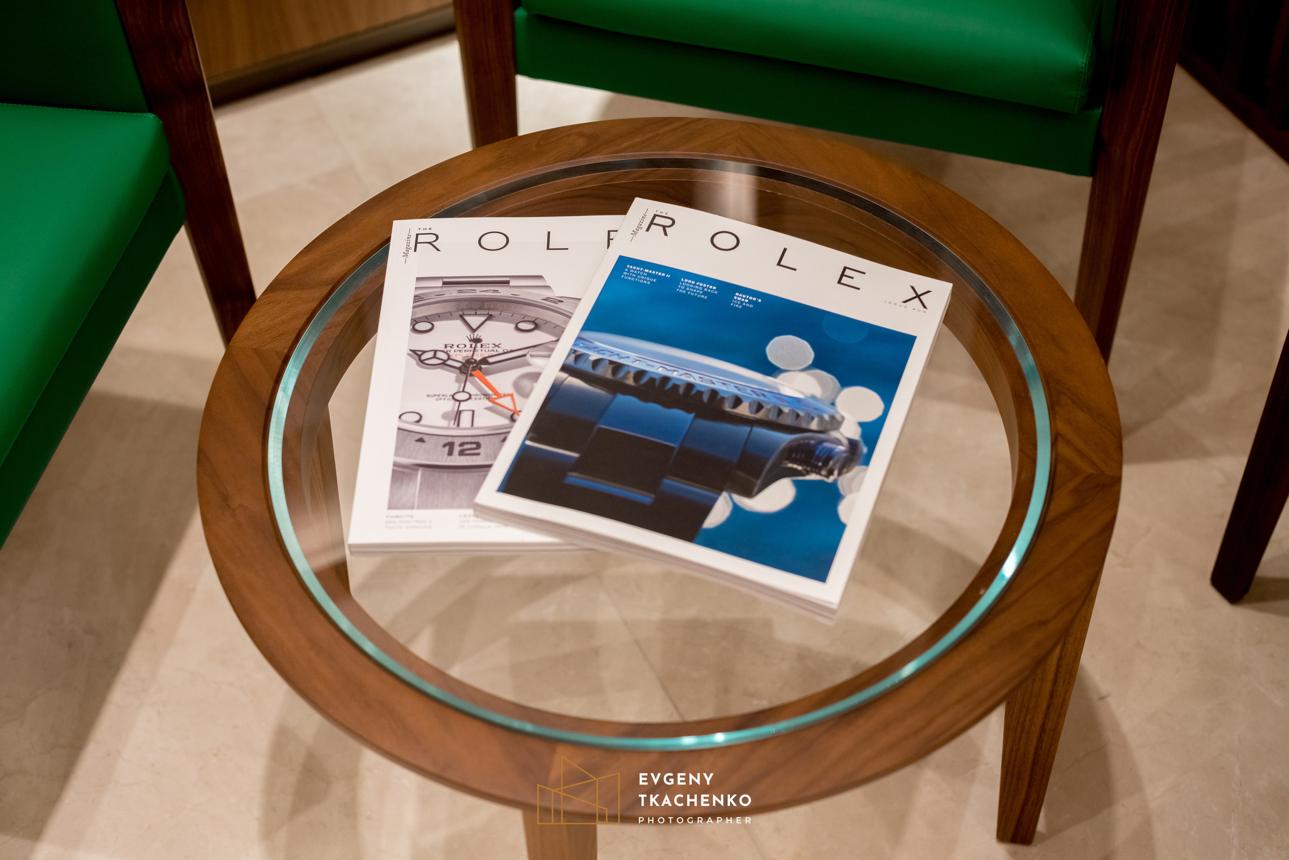 Шоу-рум «Rolex» в Talan Galery. Архитектурный и интерьерный фотограф в Казахстане