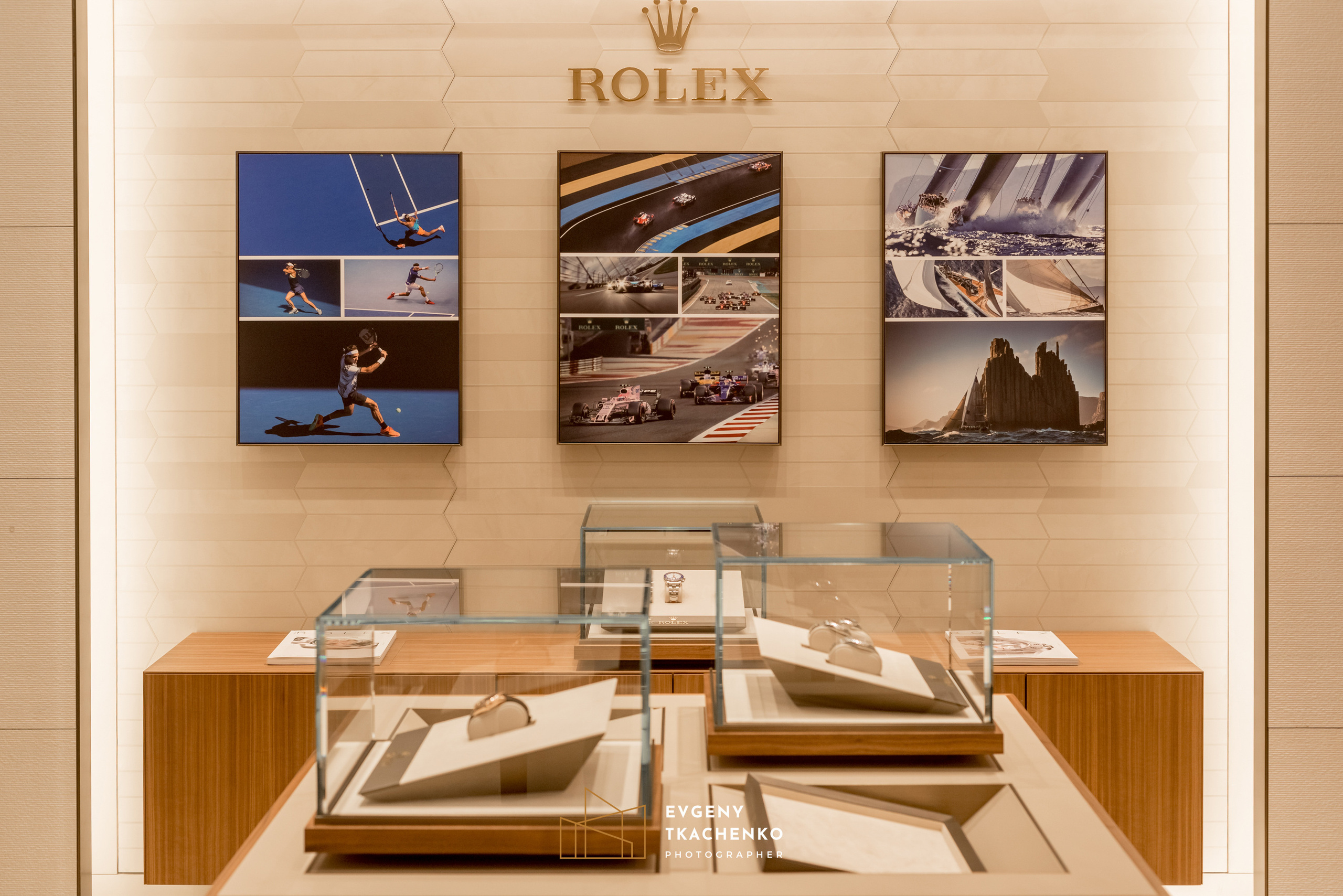 Шоу-рум «Rolex» в Talan Galery. Архитектурный и интерьерный фотограф в Казахстане