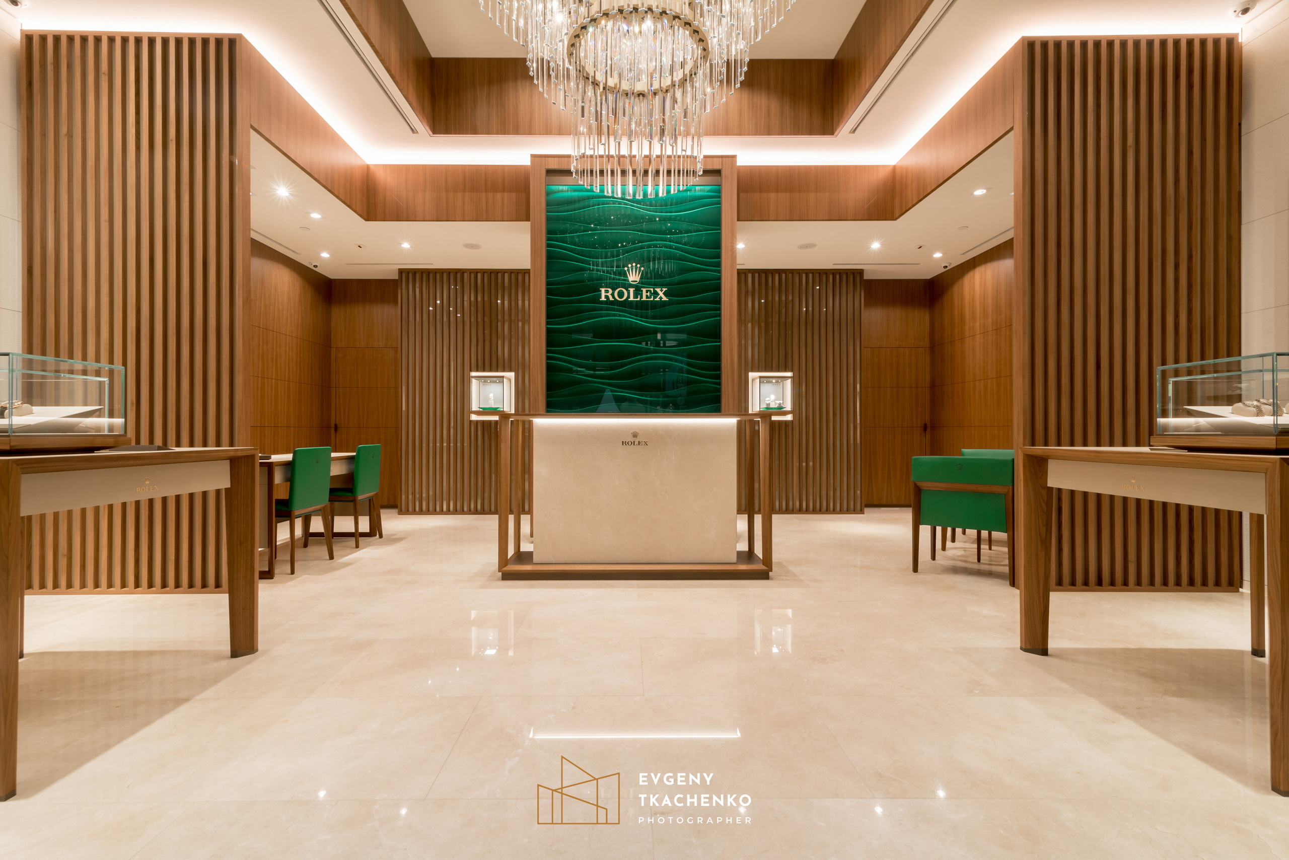 Шоу-рум «Rolex» в Talan Galery. Архитектурный и интерьерный фотограф в Казахстане