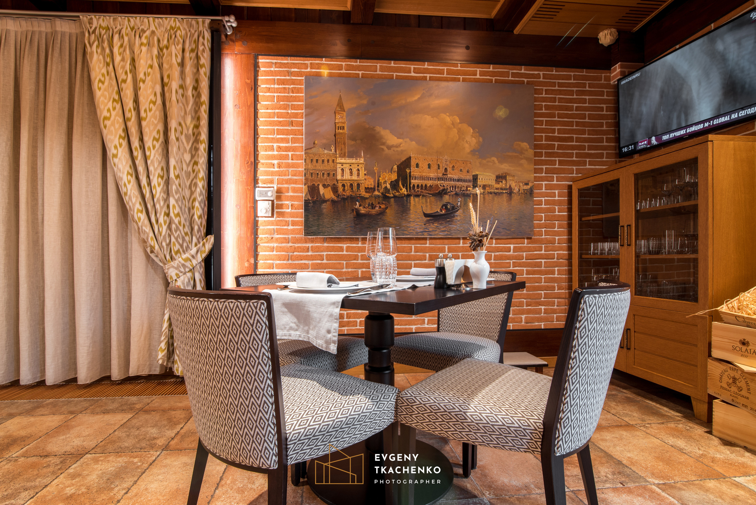 Ресторан «Lugano». Архитектурный и интерьерный фотограф в Казахстане