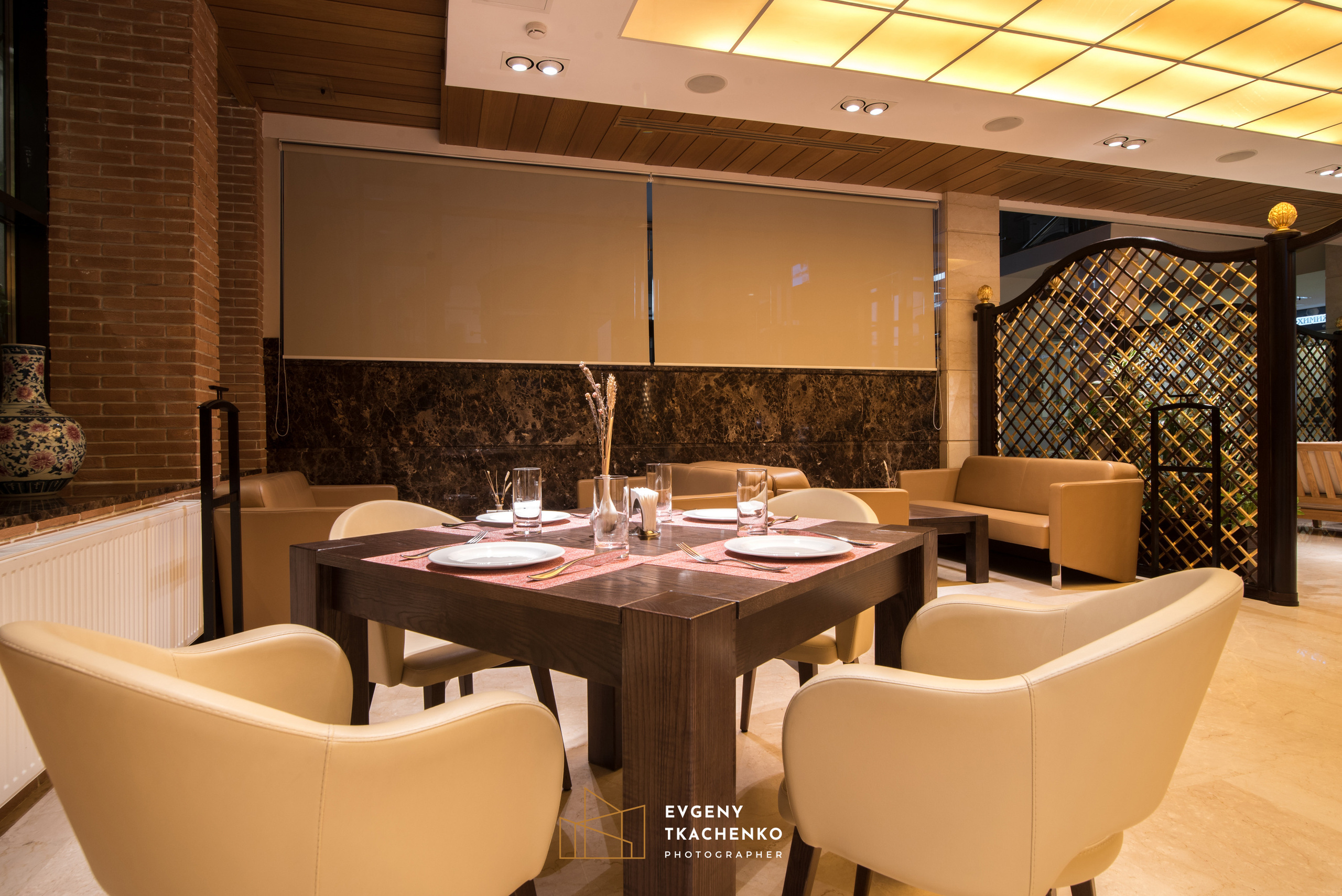 Ресторан «Lugano». Архитектурный и интерьерный фотограф в Казахстане
