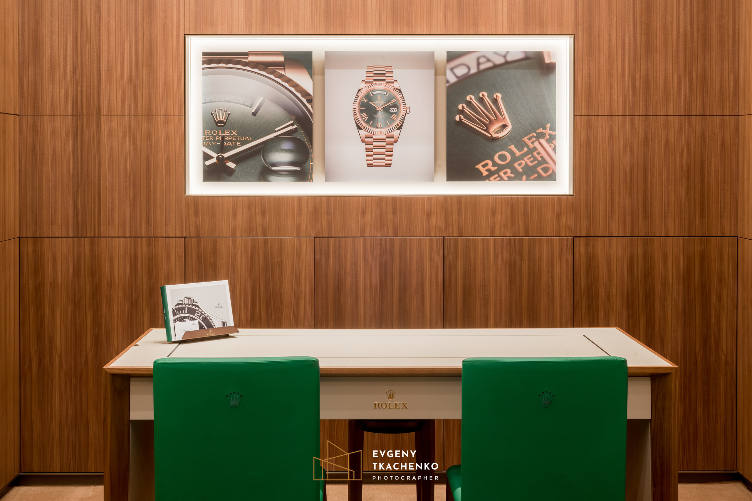 Шоу-рум «Rolex» в Talan Galery. Архитектурный и интерьерный фотограф в Казахстане
