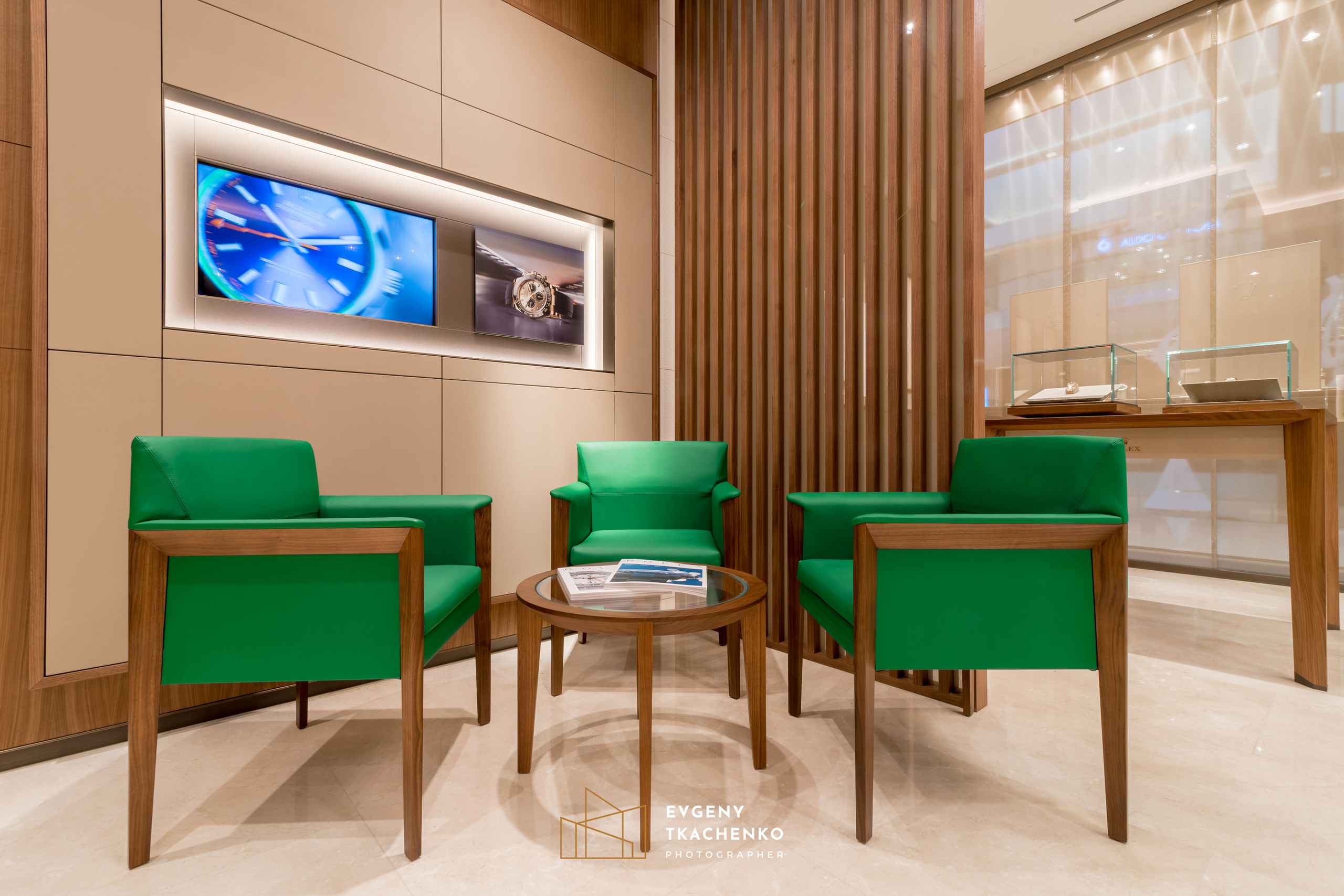 Шоу-рум «Rolex» в Talan Galery. Архитектурный и интерьерный фотограф в Казахстане