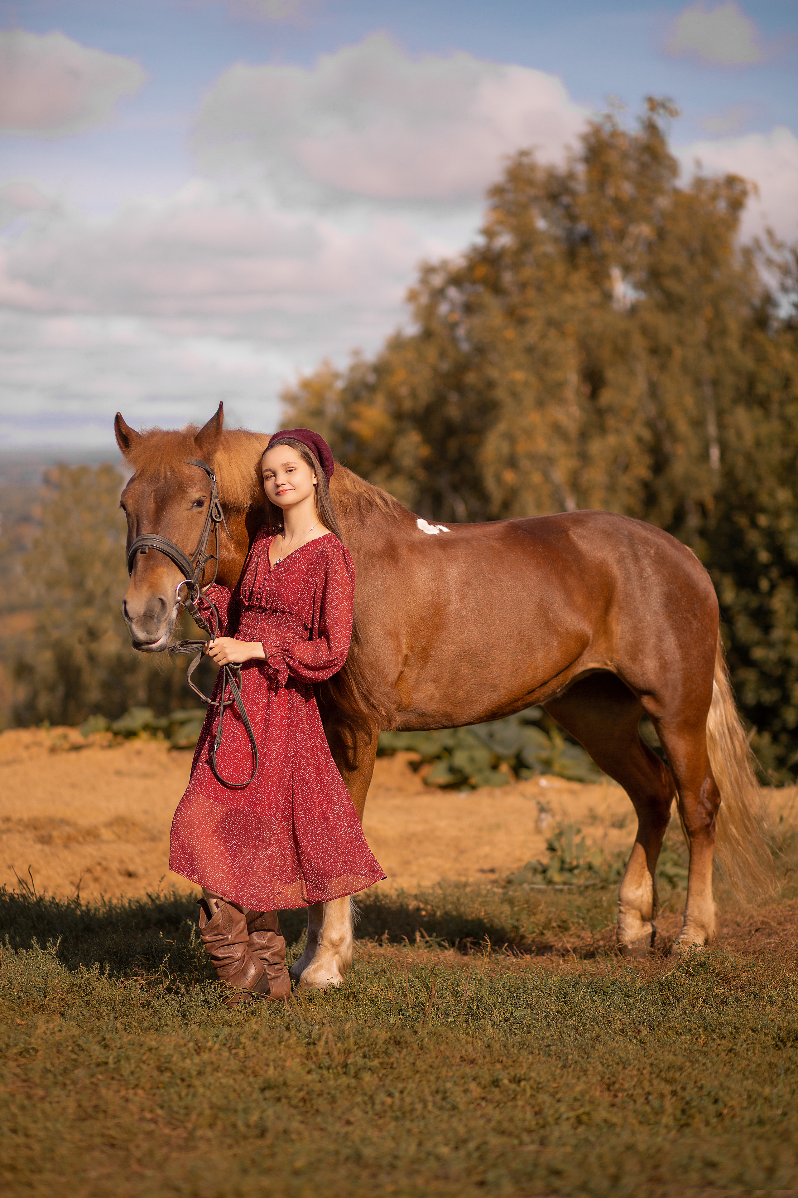 Ульяна и Радуга. Фотосессия с лошадьми в Нижнем Новгороде
