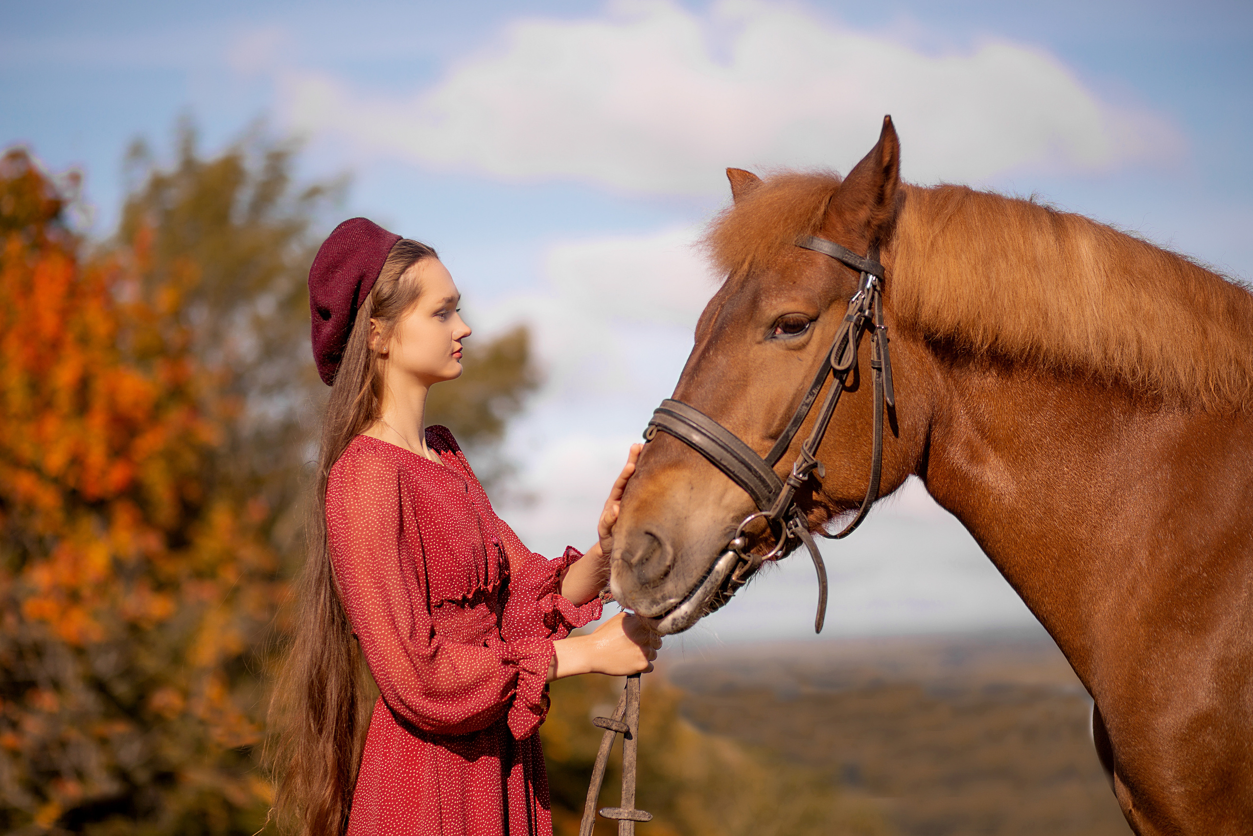 Ульяна и Радуга. Фотосессия с лошадьми в Нижнем Новгороде