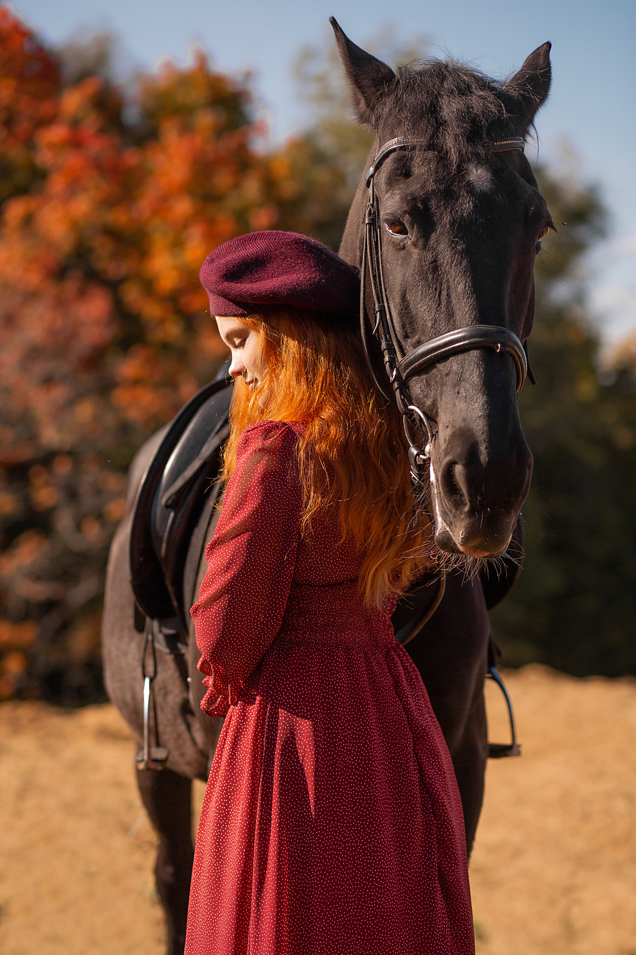 Юля и Жасмин. Фотосессия с лошадьми в Нижнем Новгороде