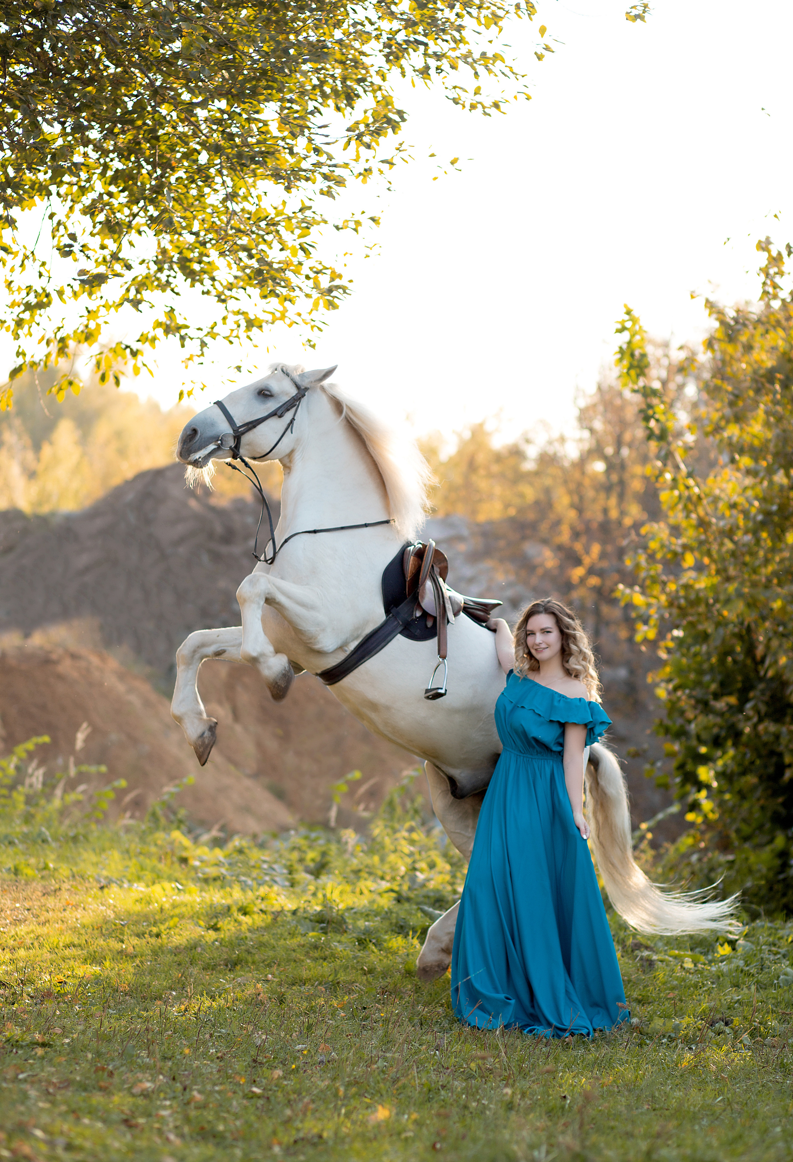 Настя и Воробей. Фотосессия с лошадьми в Нижнем Новгороде