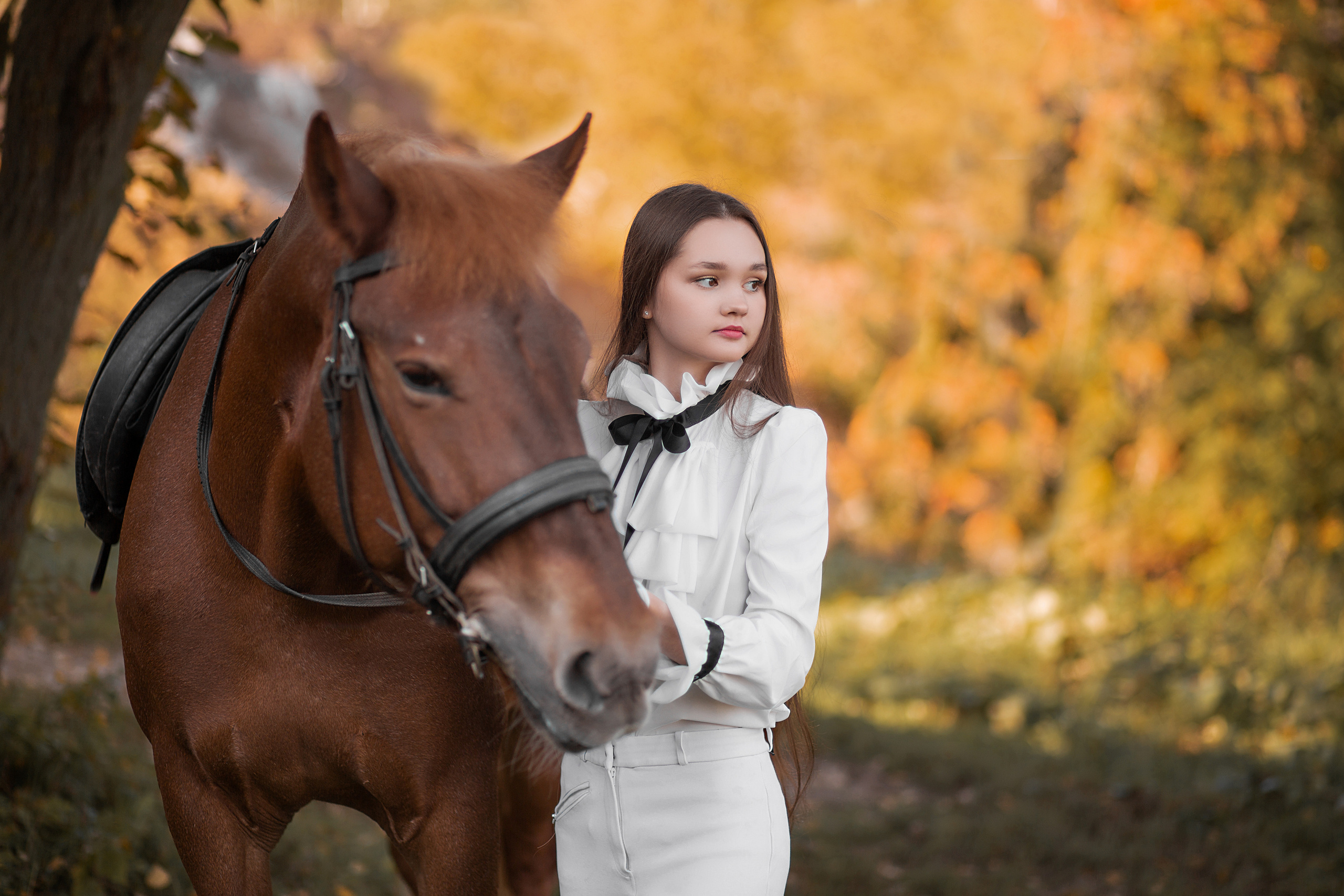 Ульяна и Радуга. Фотосессия с лошадьми в Нижнем Новгороде