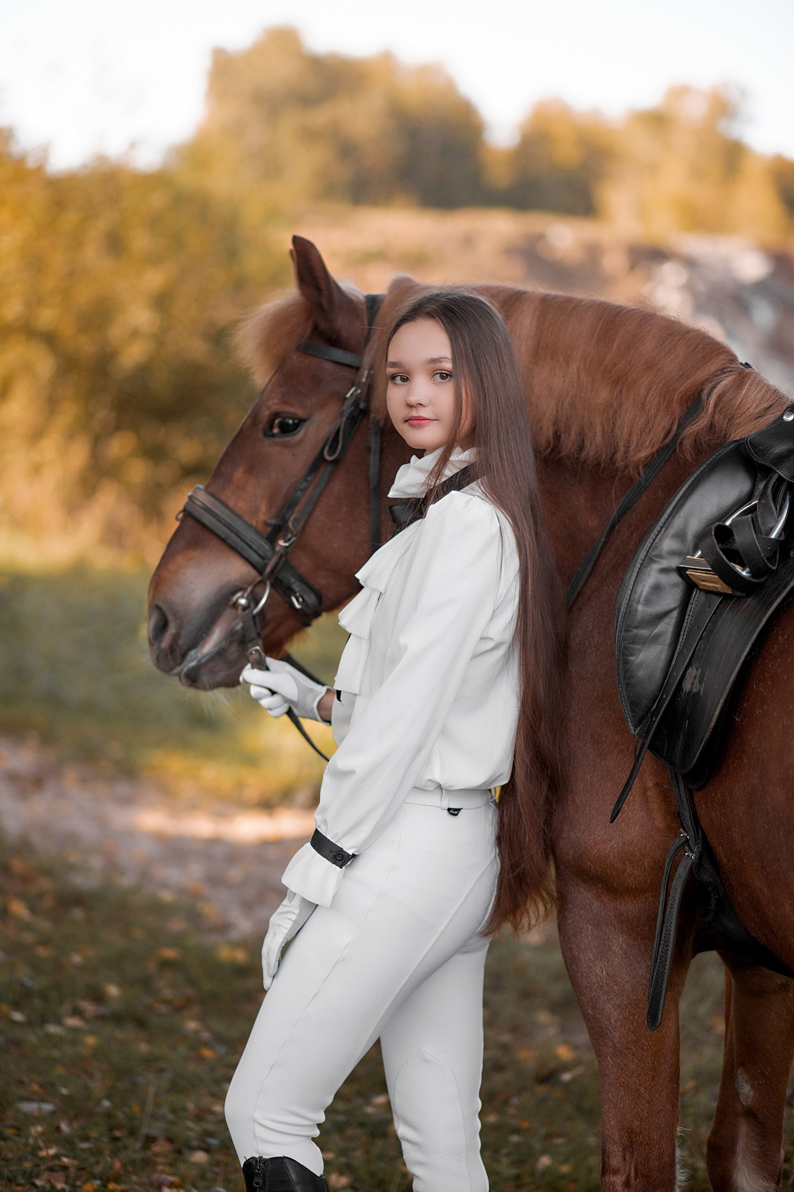Ульяна и Радуга. Фотосессия с лошадьми в Нижнем Новгороде