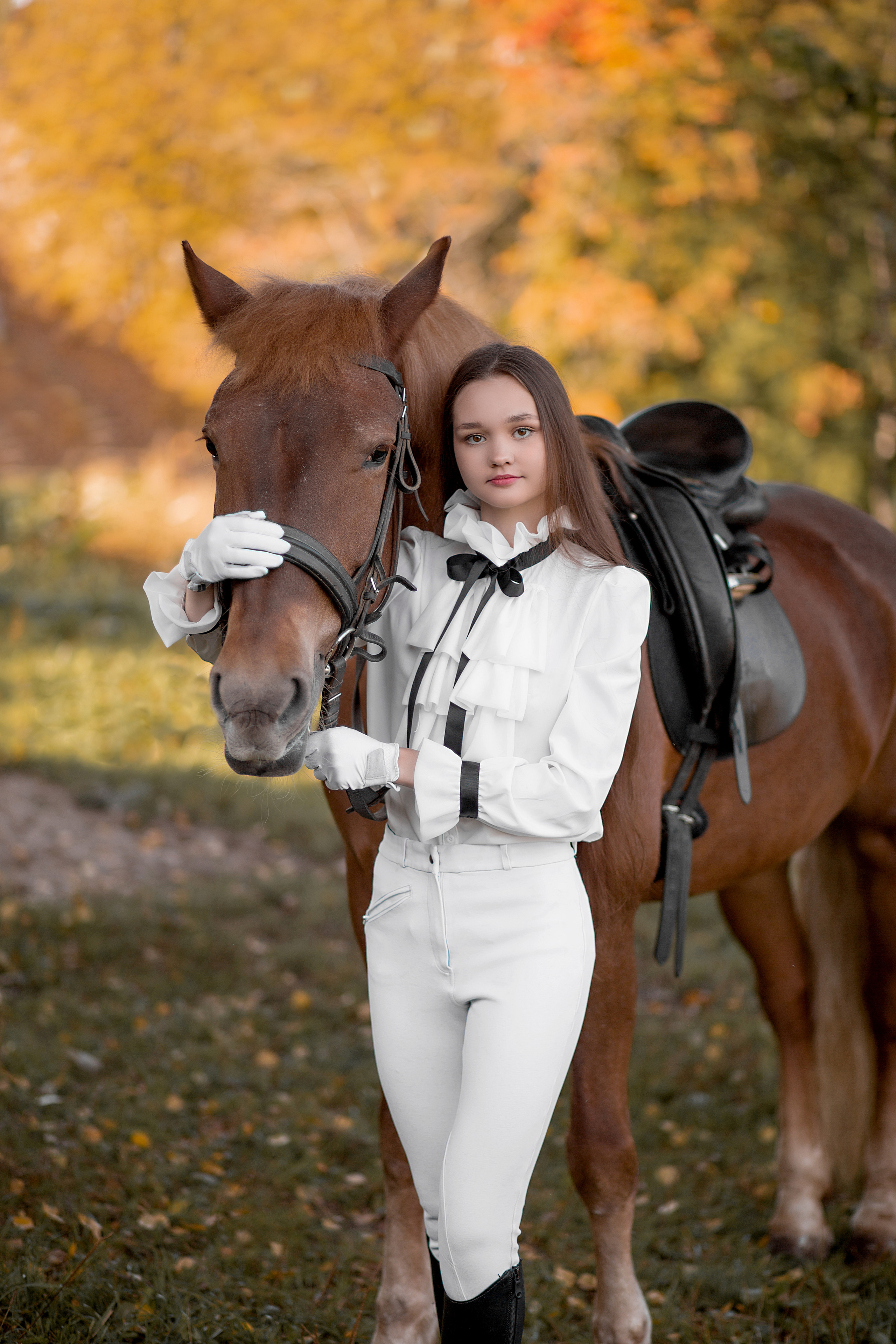 Ульяна и Радуга. Фотосессия с лошадьми в Нижнем Новгороде