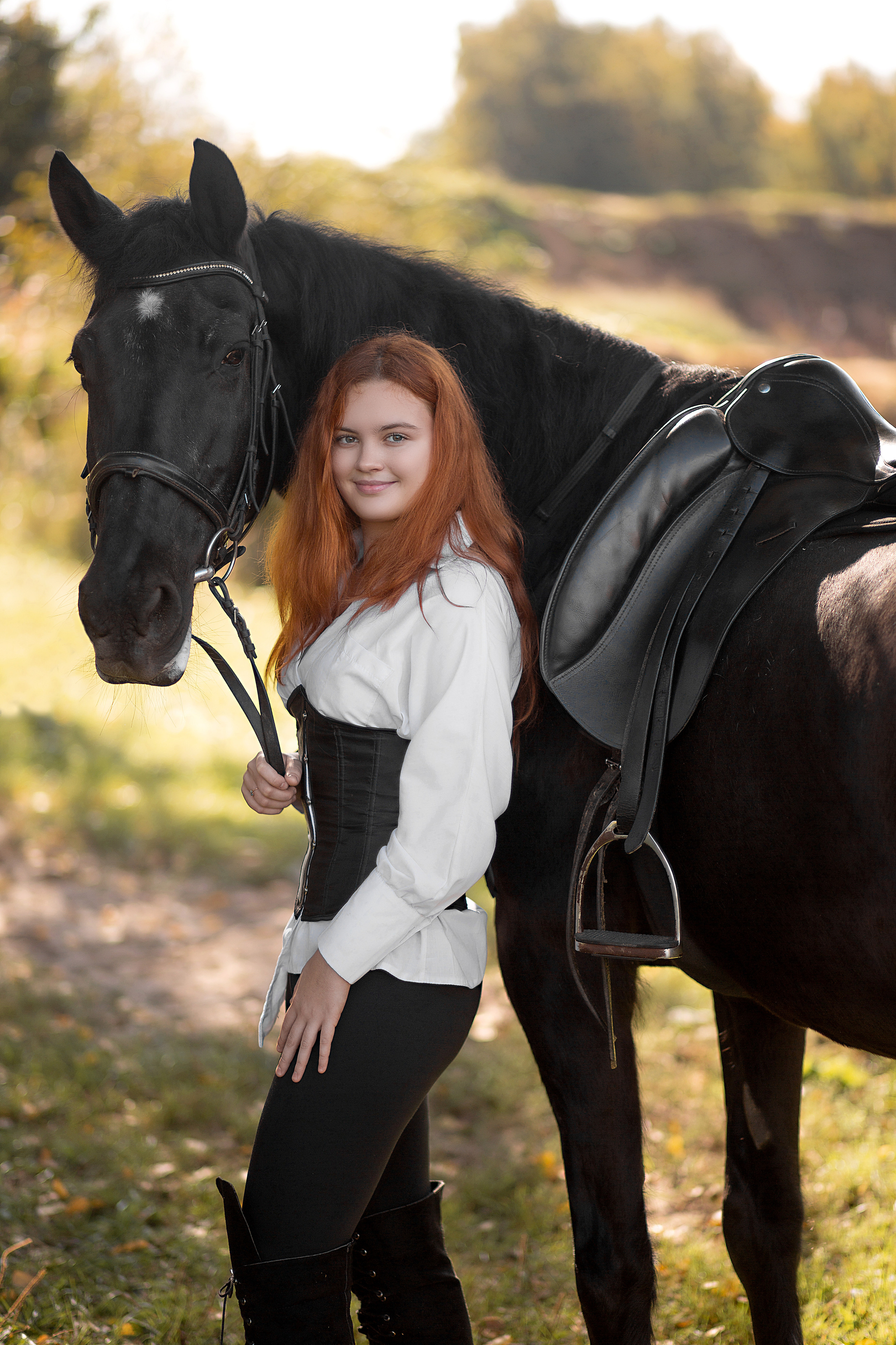 Юля и Жасмин. Фотосессия с лошадьми в Нижнем Новгороде