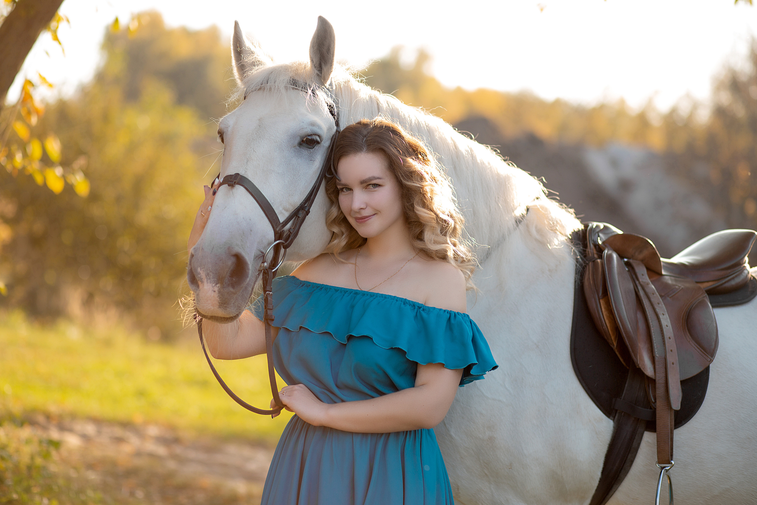 Настя и Воробей. Фотосессия с лошадьми в Нижнем Новгороде