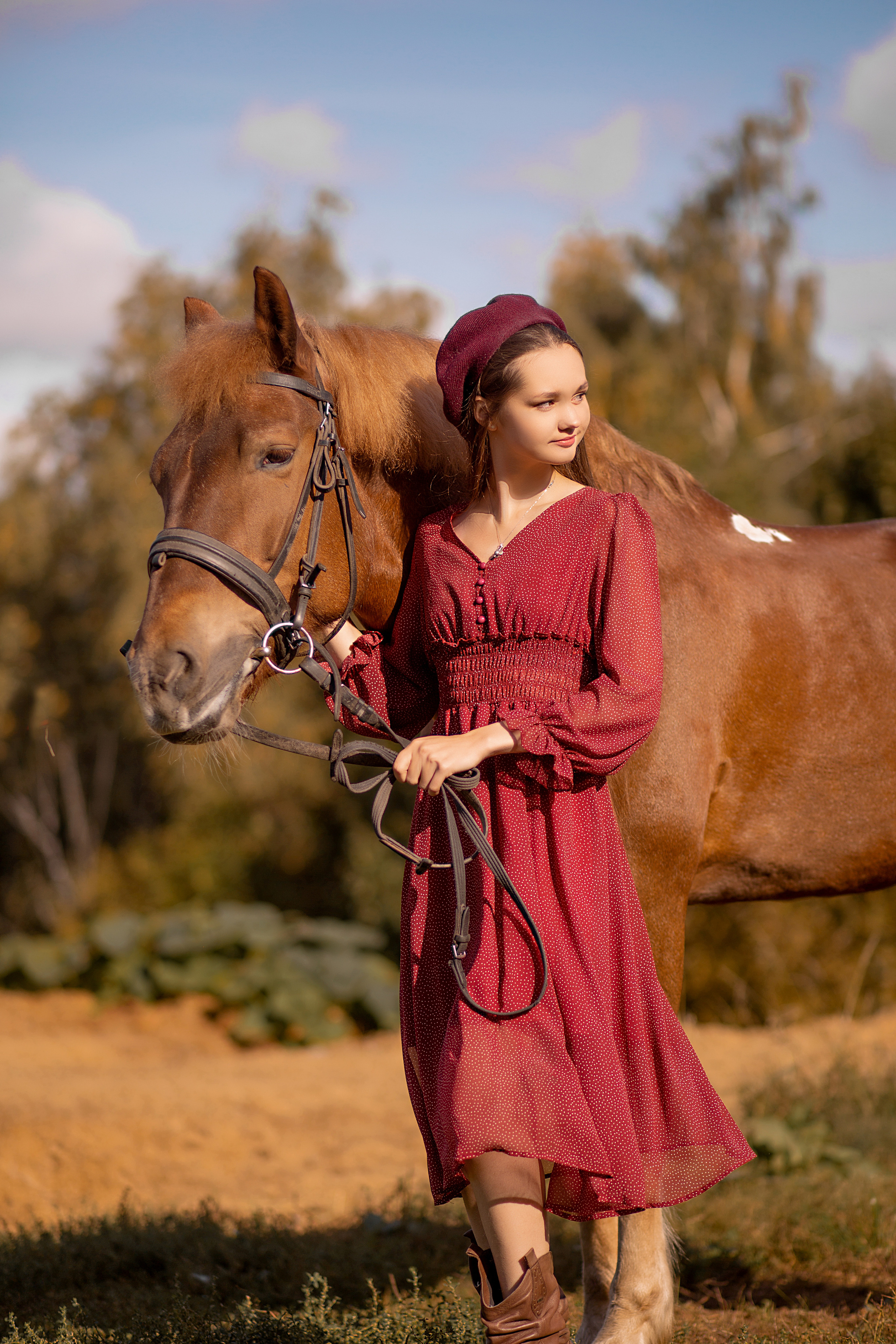Ульяна и Радуга. Фотосессия с лошадьми в Нижнем Новгороде