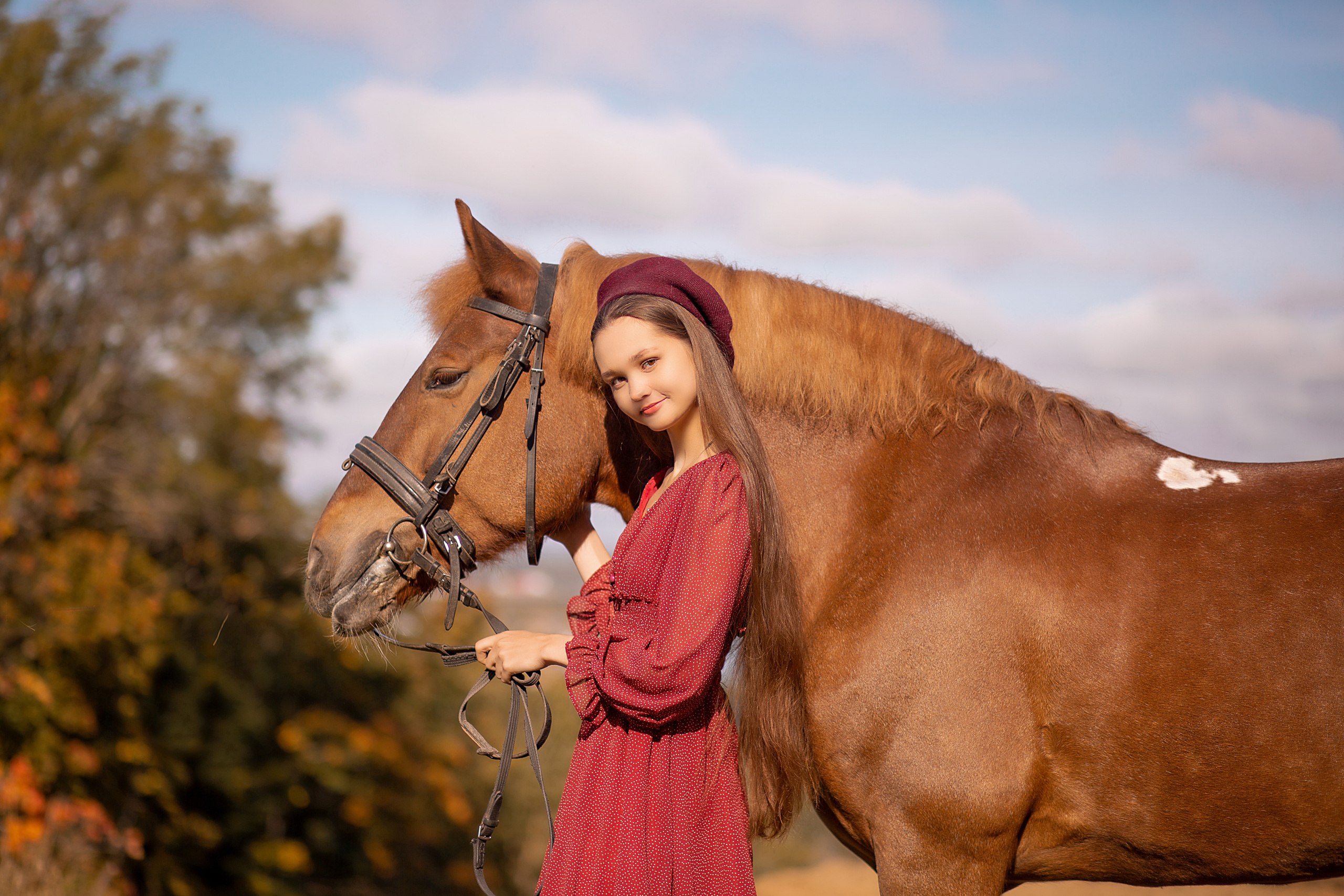 Ульяна и Радуга. Фотосессия с лошадьми в Нижнем Новгороде