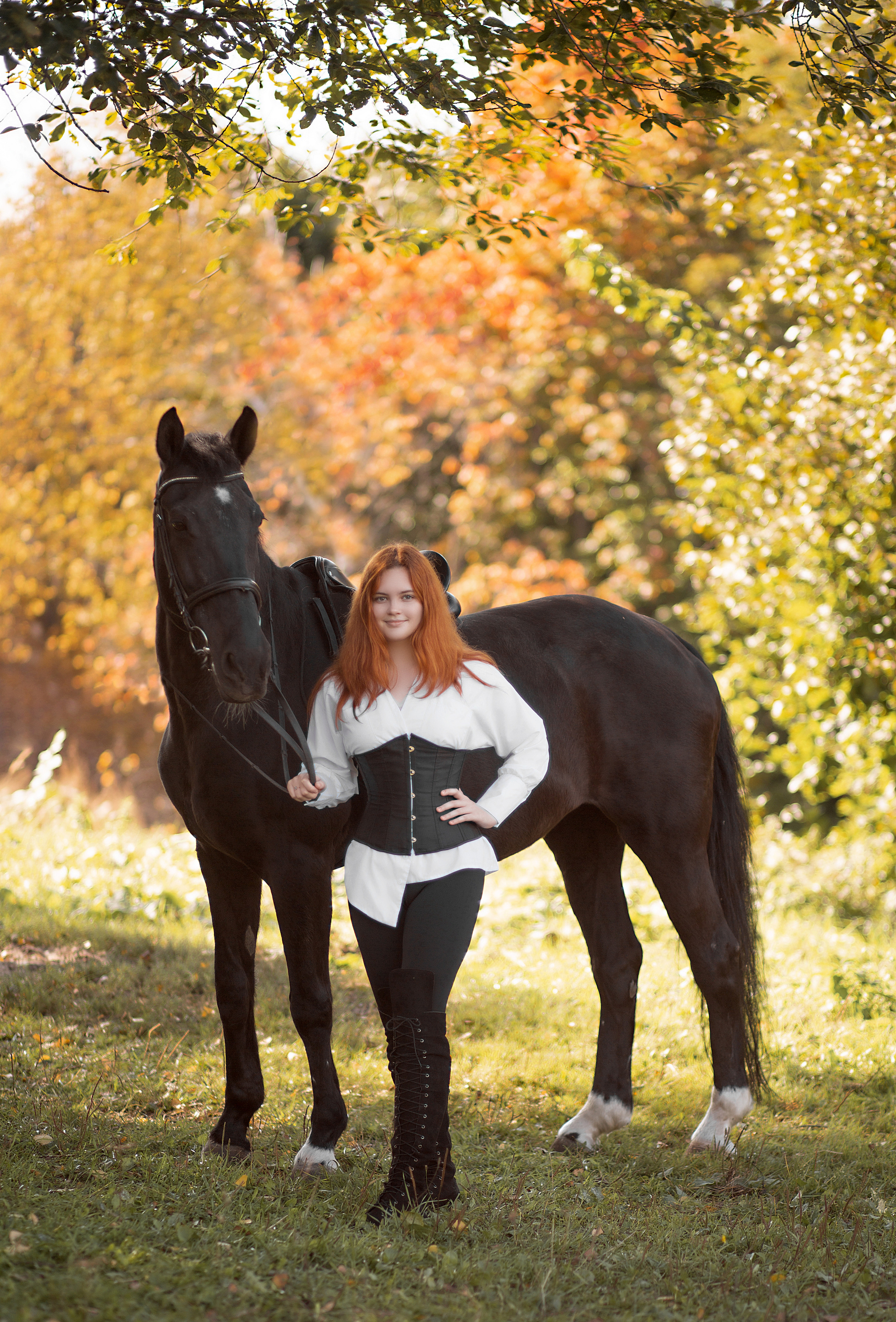 Юля и Жасмин. Фотосессия с лошадьми в Нижнем Новгороде