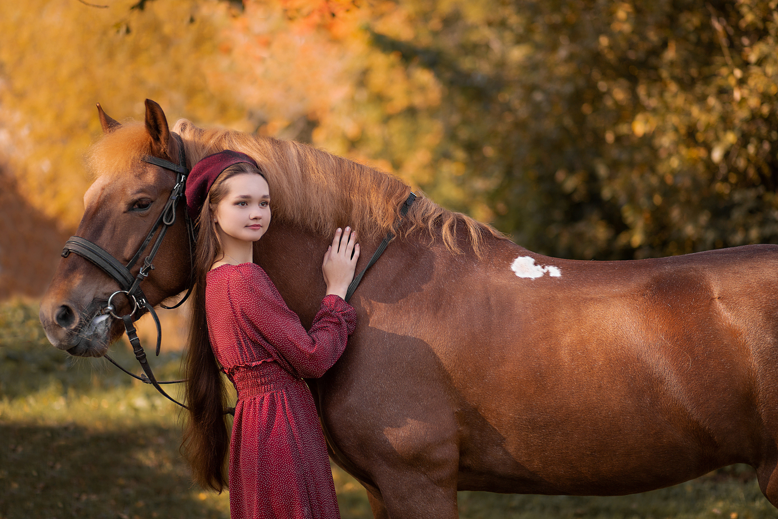 Ульяна и Радуга. Фотосессия с лошадьми в Нижнем Новгороде