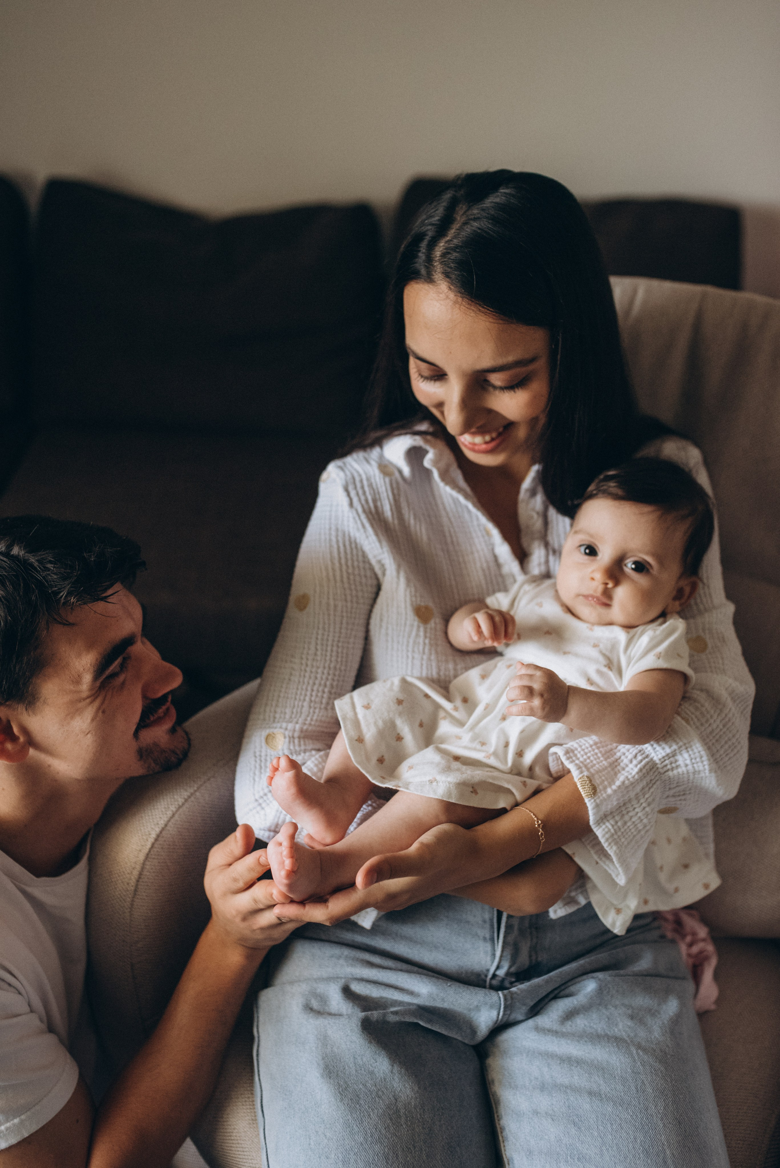 Newborn Lifestyle: Евгения, Артем и София. Family photographer in Israel | Alesya Superfin