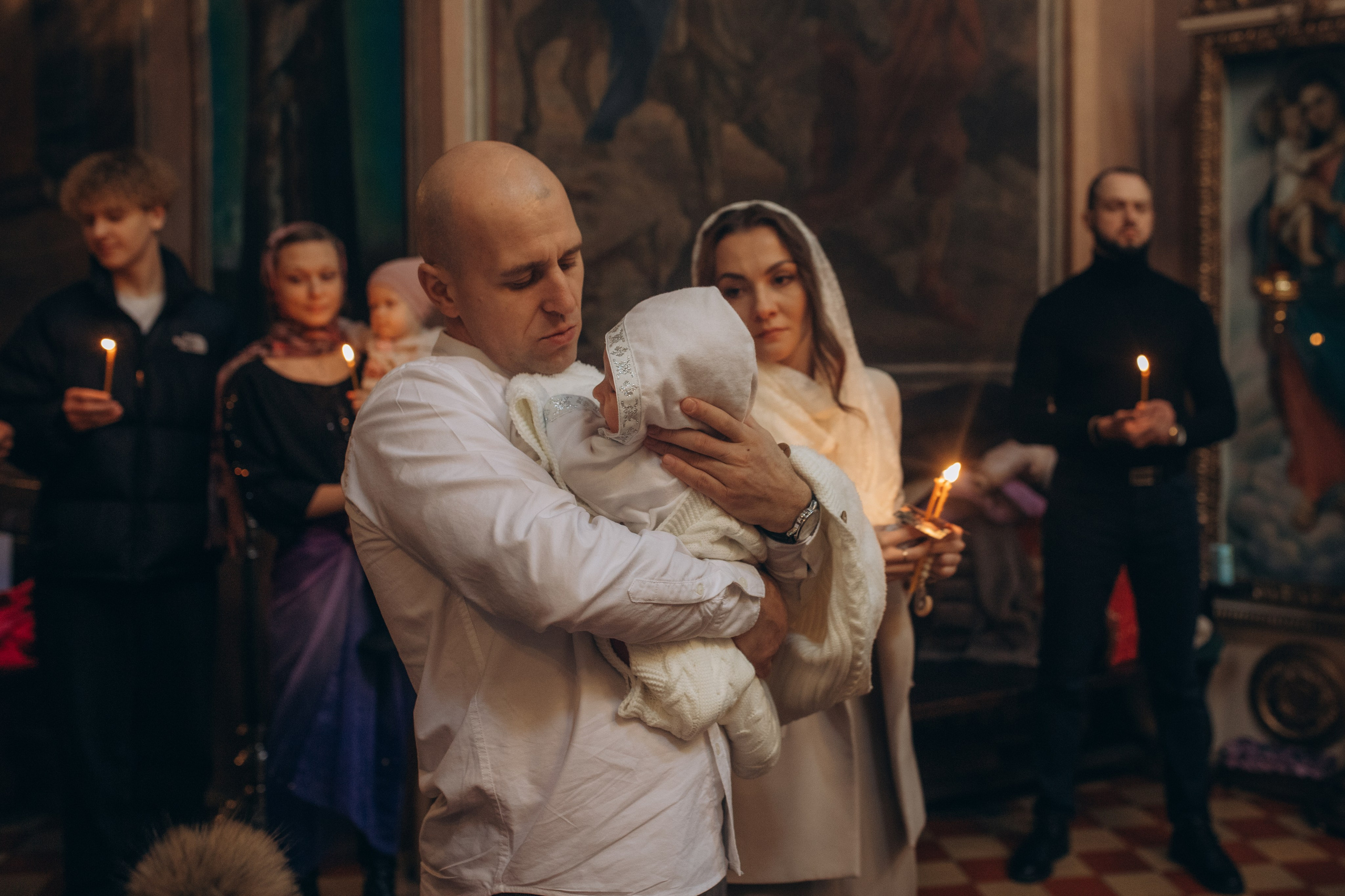 Крещение Михаил. Семейный и домашний фотограф в Москве и МО Королева Валерия