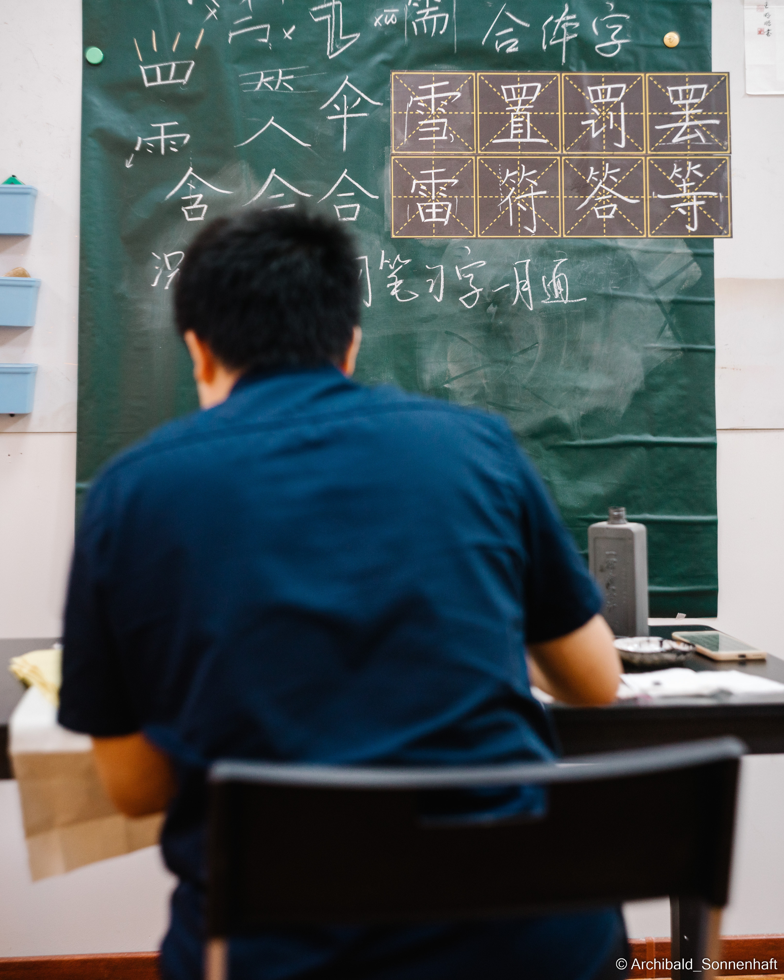 Calligraphy, Korean food and Black swans. Photographer in Guangzhou, China. Archibald Sonnenhaft