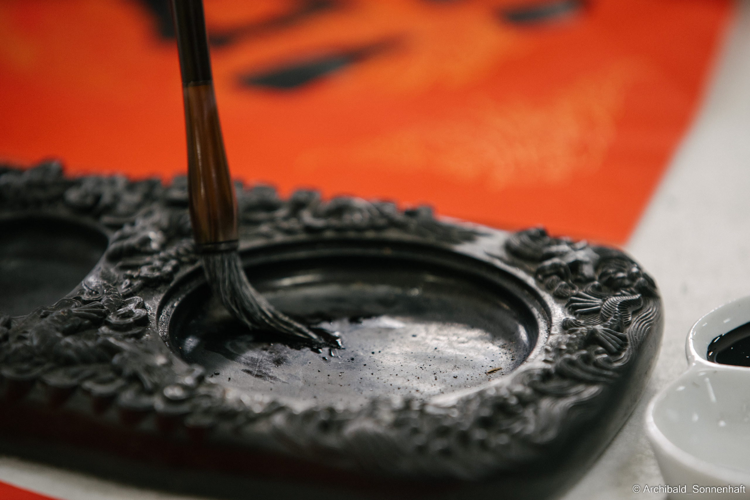 Calligraphy, Korean food and Black swans. Photographer in Guangzhou, China. Archibald Sonnenhaft