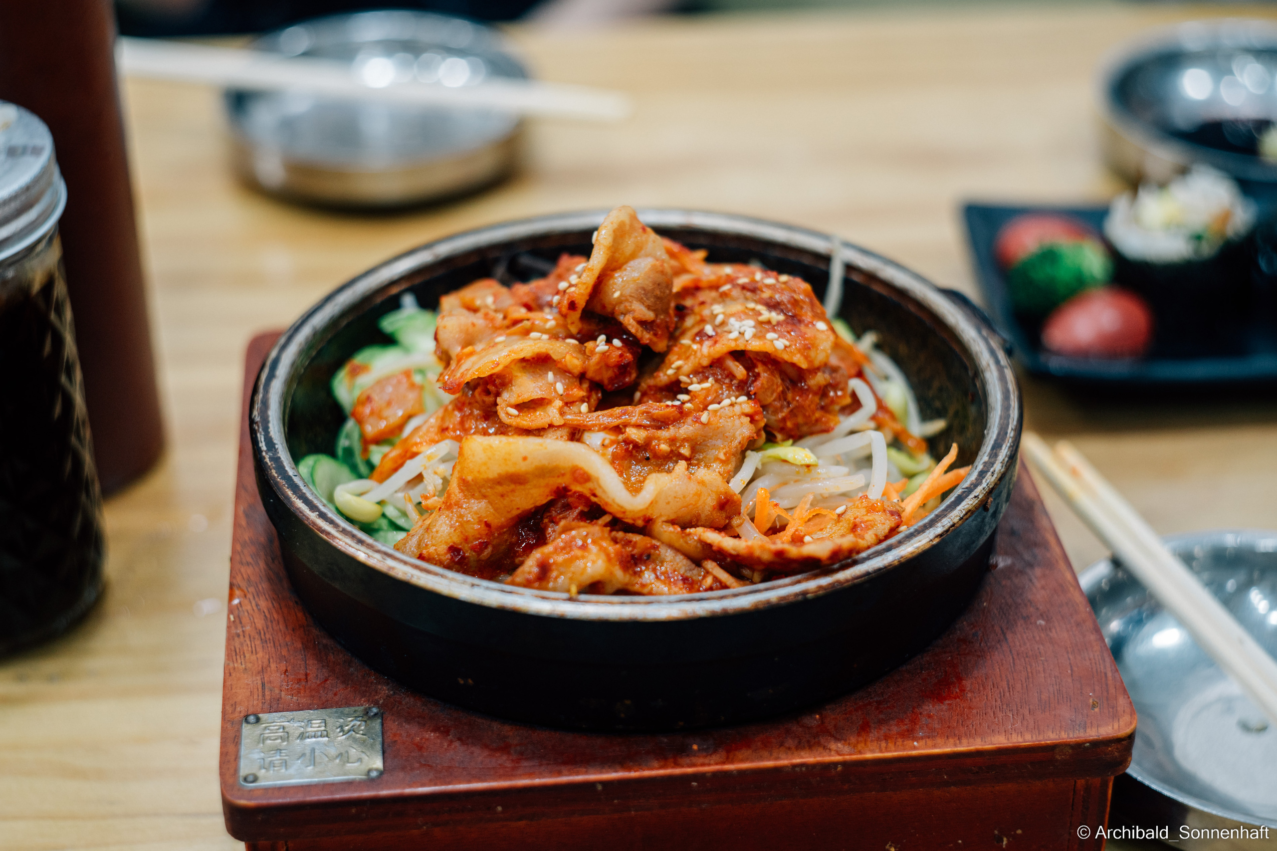 Calligraphy, Korean food and Black swans. Photographer in Guangzhou, China. Archibald Sonnenhaft