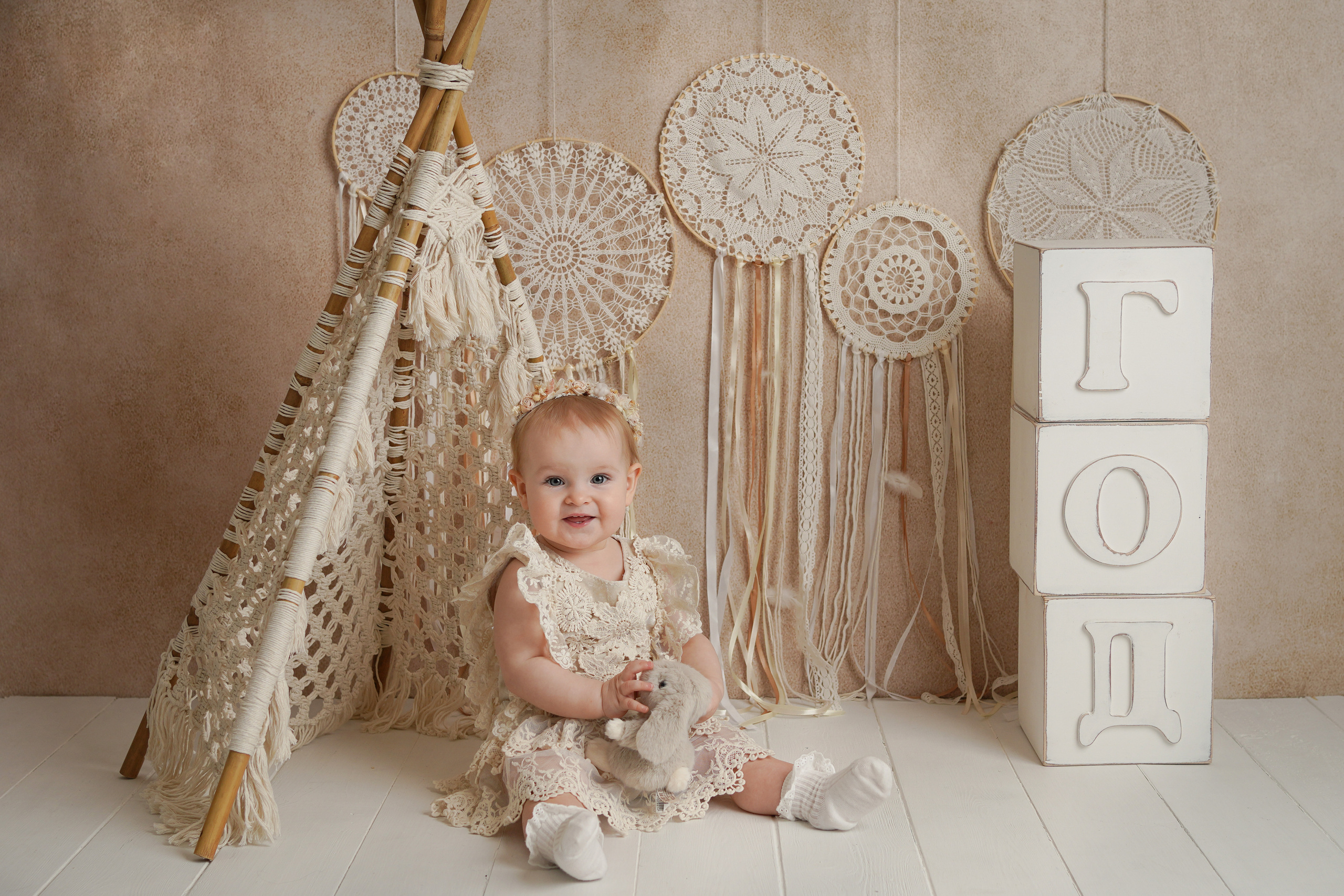 Детская фотосессия Первый год для девочек. Детский фотограф и фотограф новорожденных в Калининград Оксана Иваний