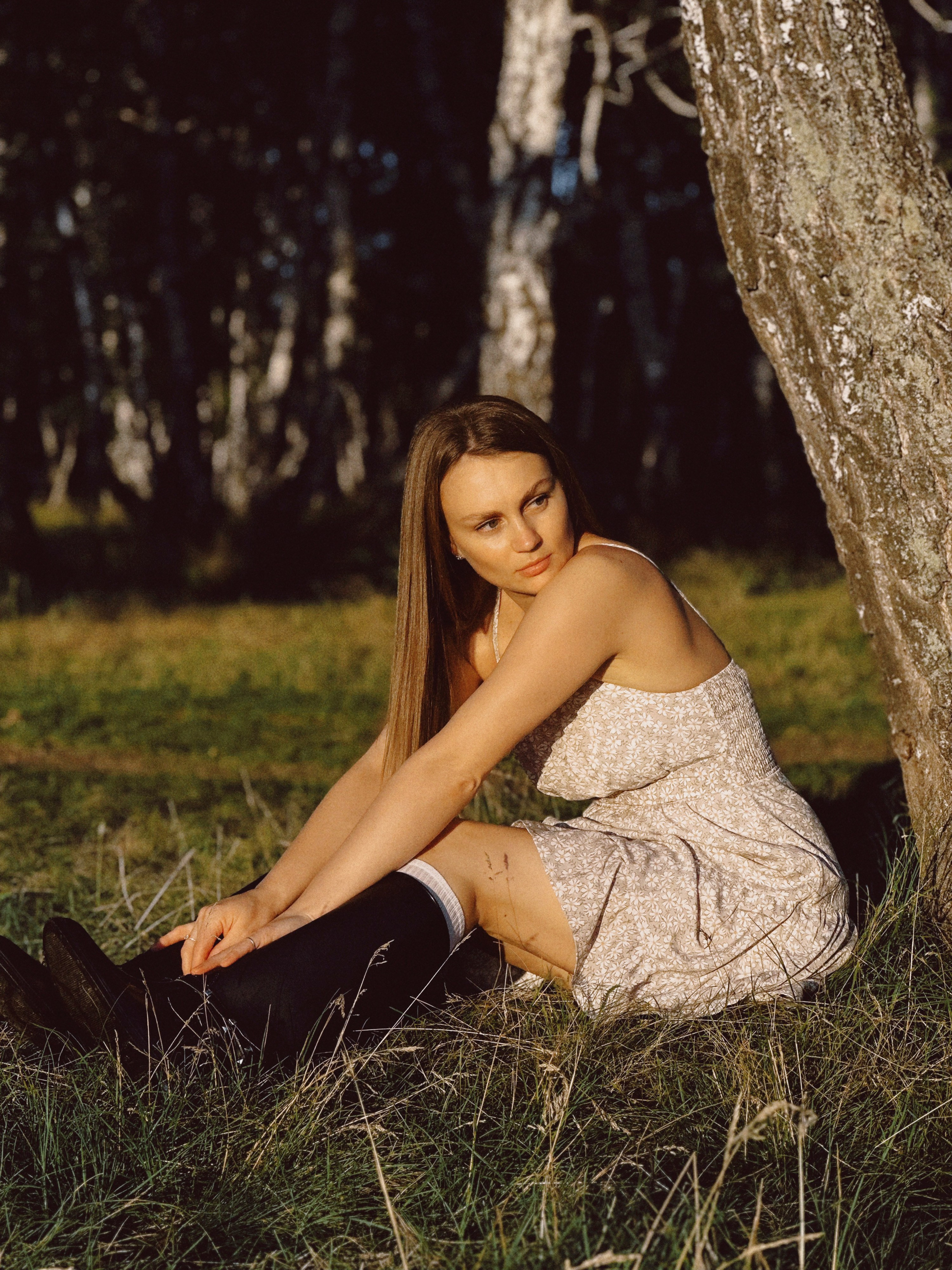 Ретро в берёзовом лесу. Чувственный мобильный фотограф в Казани и Сочи Дьяченко Дарья